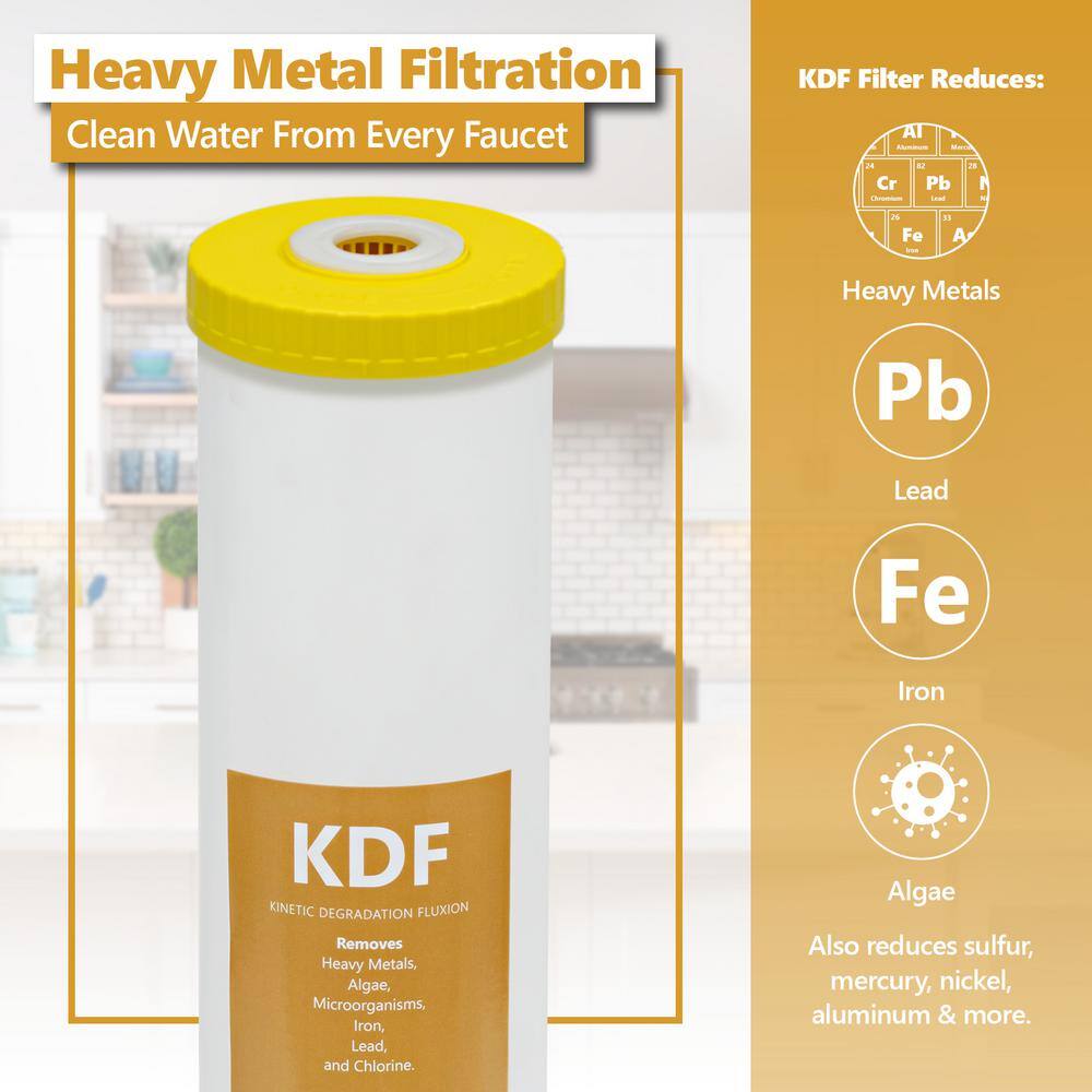 Express Water FLTWH2045K2 Heavy Metal Whole House Replacement Water Filter Cartridge Kinetic Degradation Fluxion 4.5 in. x 20 in. (2-Pack)