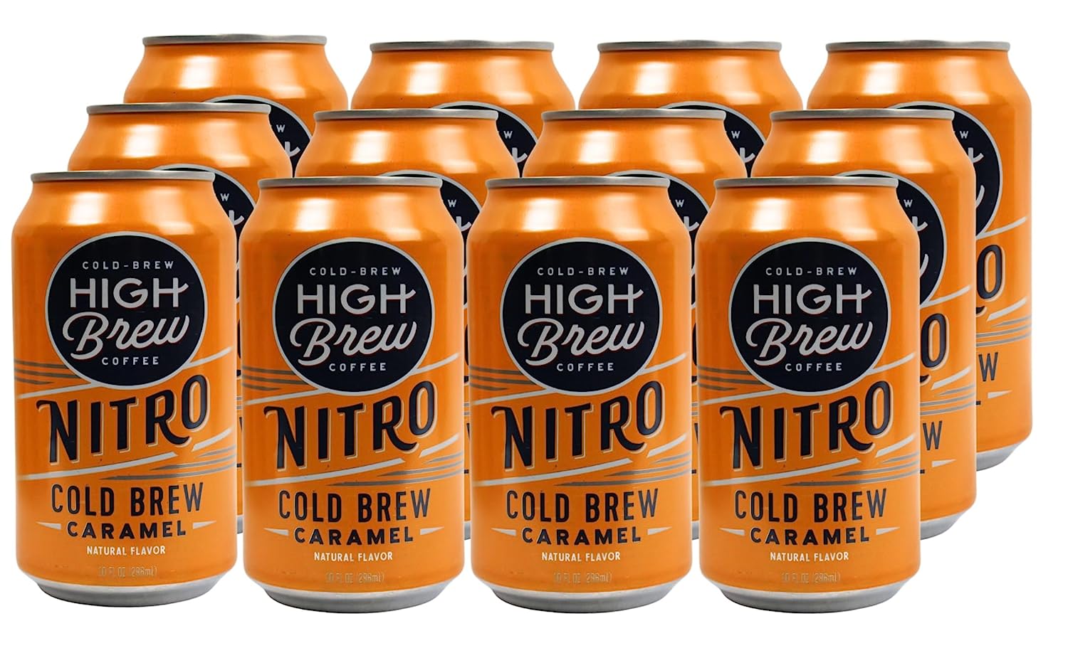 High Brew Coffee. Cold Brew. Nitro Carmel. 10 Fl Oz Can (Pack of 12)