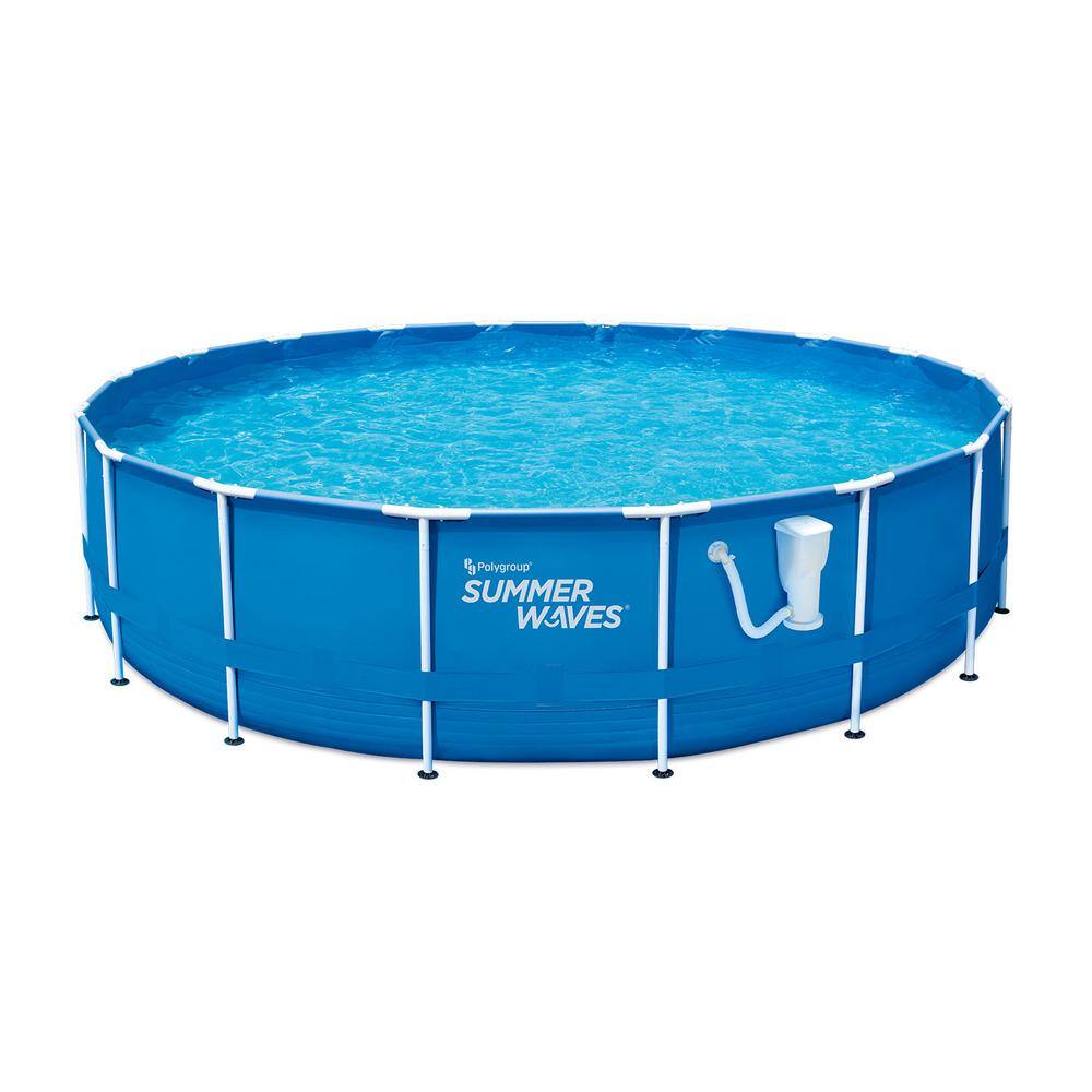Summer Waves P2001030A-SW 10 ft. Round 30 in. D Metal Frame Pool Set with Filter Pump