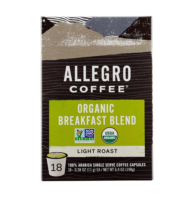 Allegro Coffee. Coffee Breakfast Blend Pods Organic 18 Count. 6.9 Ounce