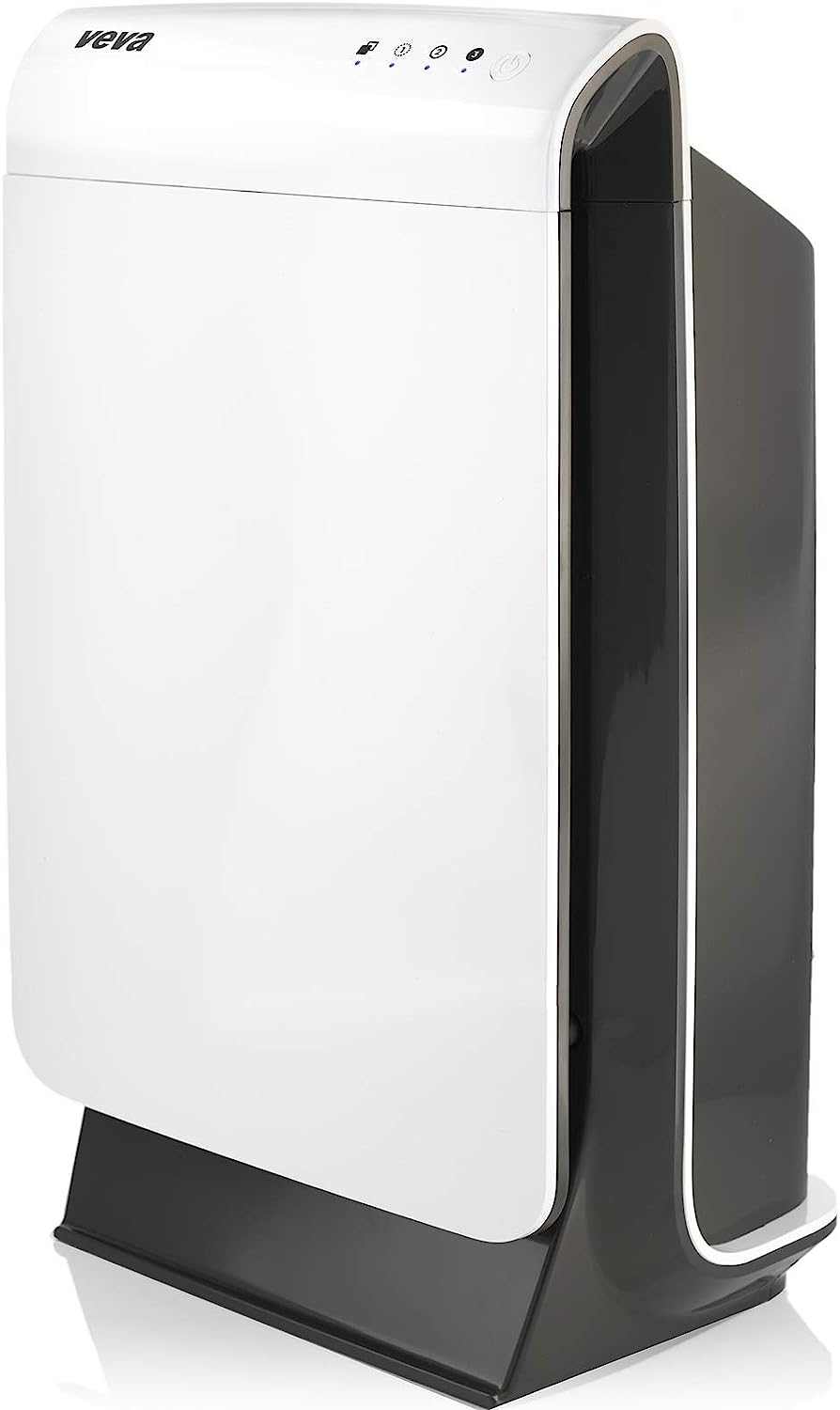 VEVA Air Purifier Large Room - ProHEPA 9000 Premium Air Purifiers for Allergies. Smoke. Dust. Pet Dander & Odor with H13 Washable Filters - White