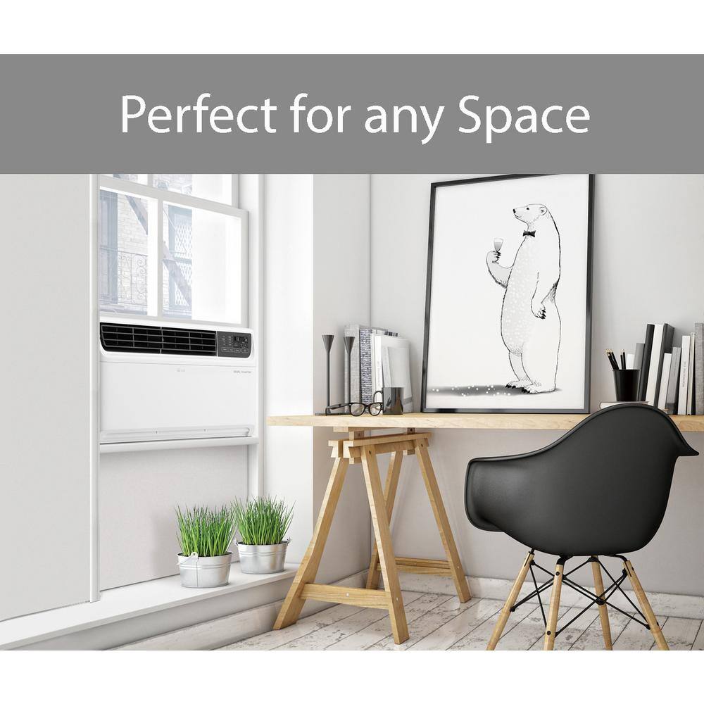 LG Electronics LW8022IVSM 8.000 BTU Dual Inverter Smart Window Air Conditioner Cools 350 Sq. Ft. with Remote. Wi-Fi Enabled