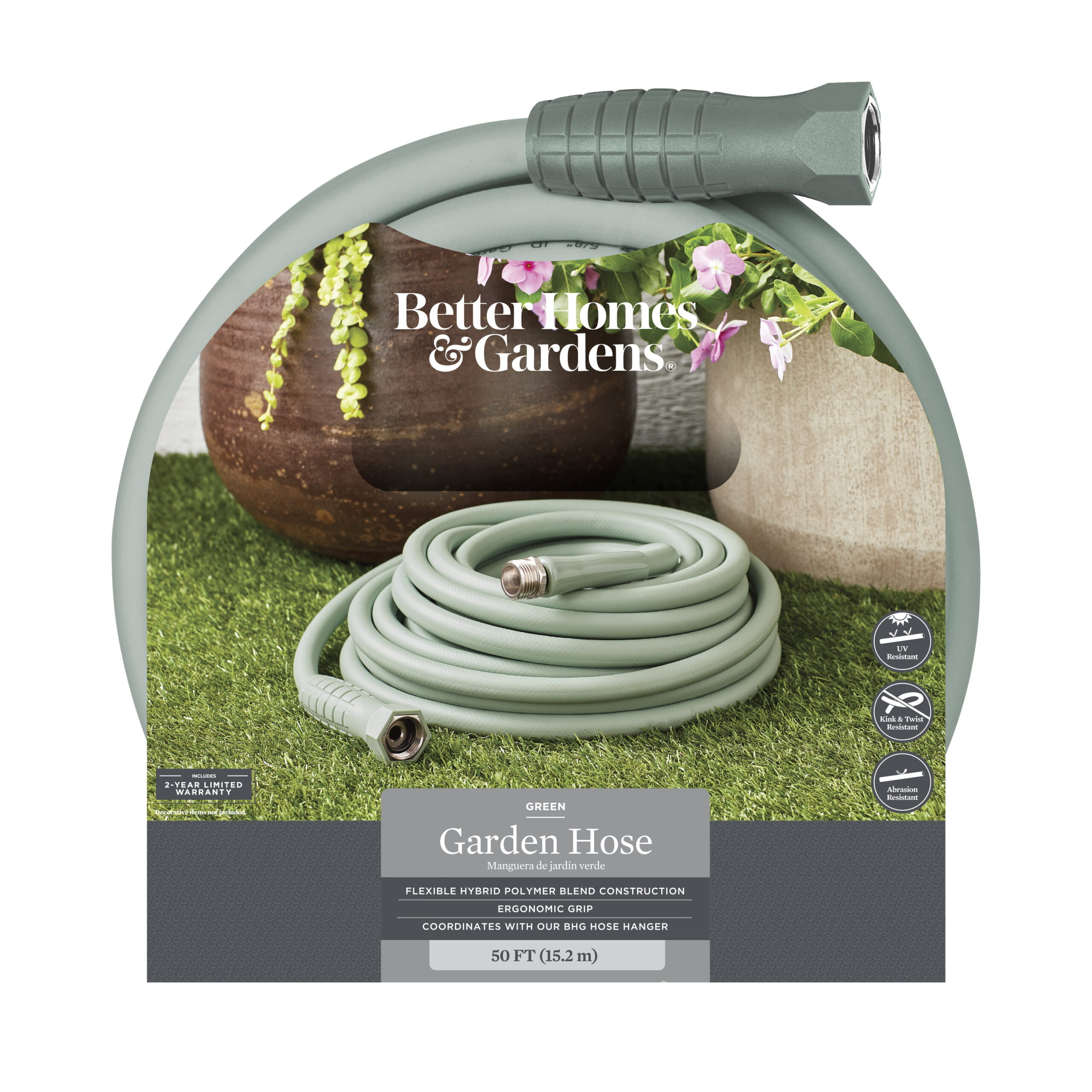 Better Homes and Gardens Green River Water Hose. 1/2″ x 50′