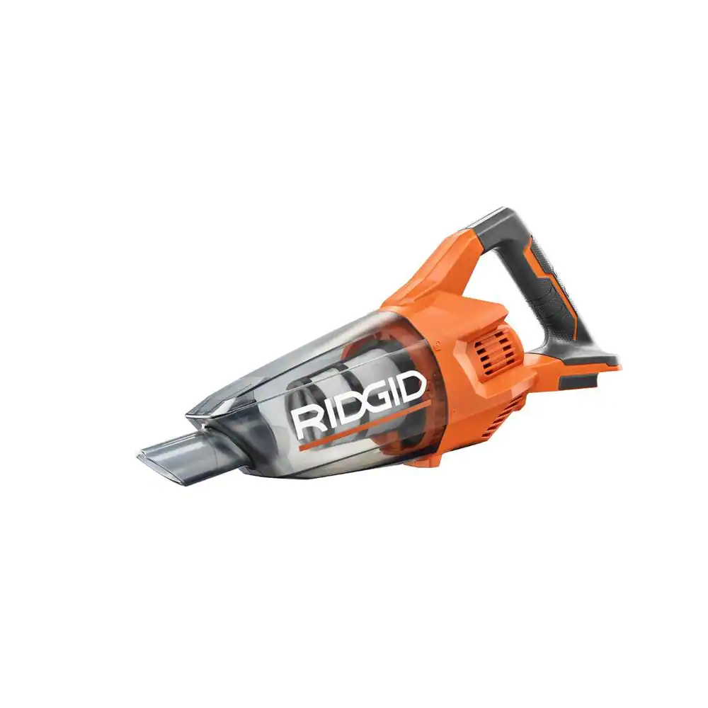 RIDGID R860902B 18V Cordless Hand Vacuum (Tool Only) with Crevice Nozzle. Utility Nozzle and Extension Tube