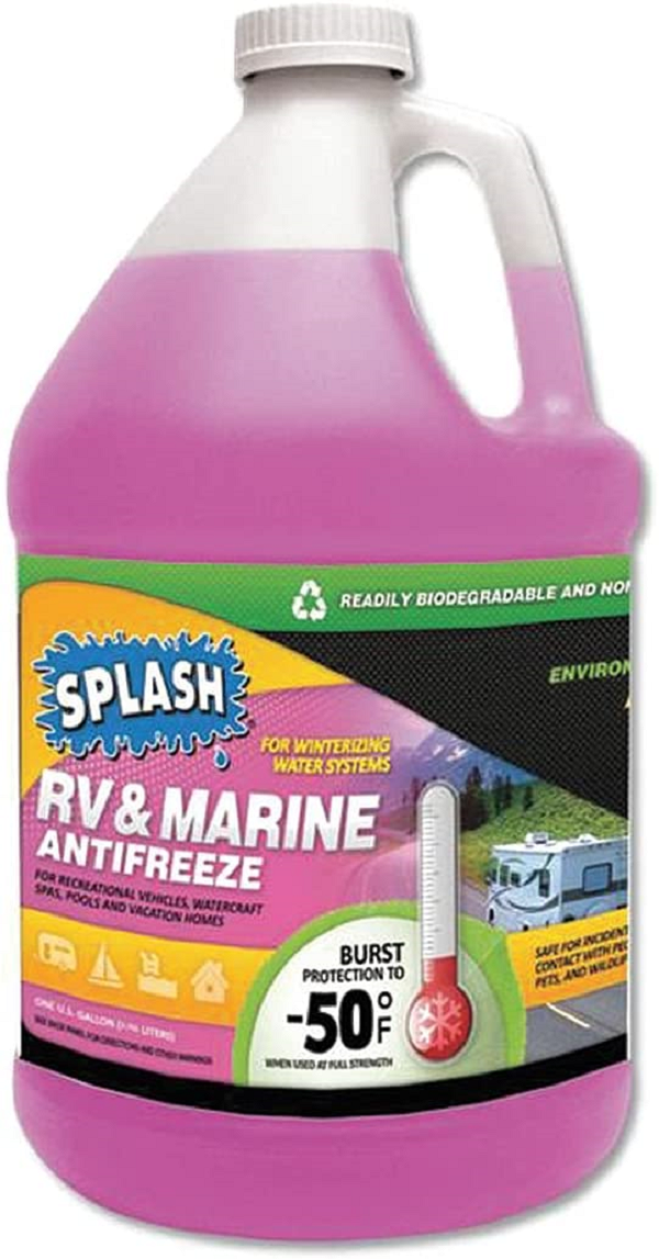 SPLASH 619526 RV/Marine Antifreeze. 1 gal. Pink