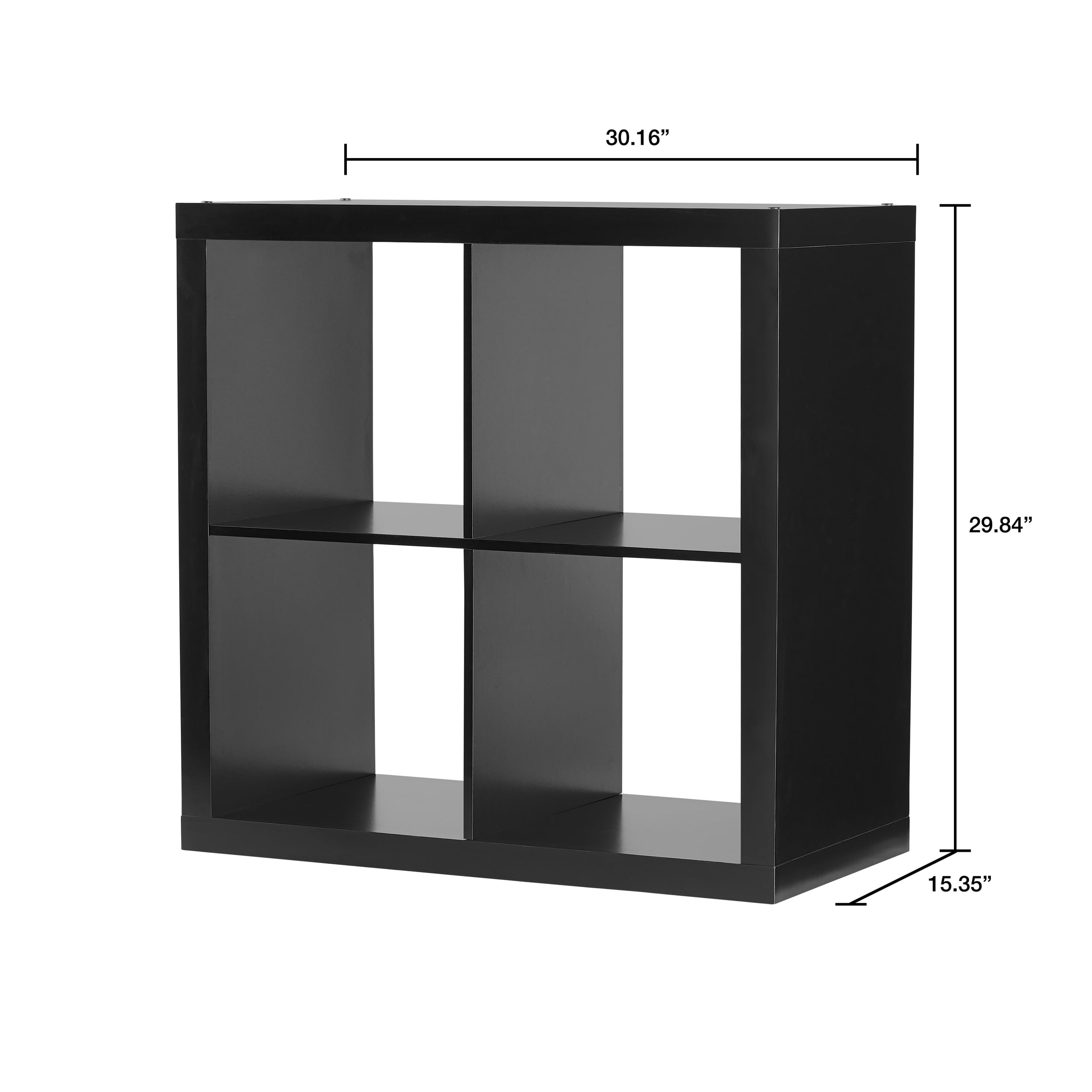 Better Homes & Gardens 4-Cube Storage Organizer. Solid Black
