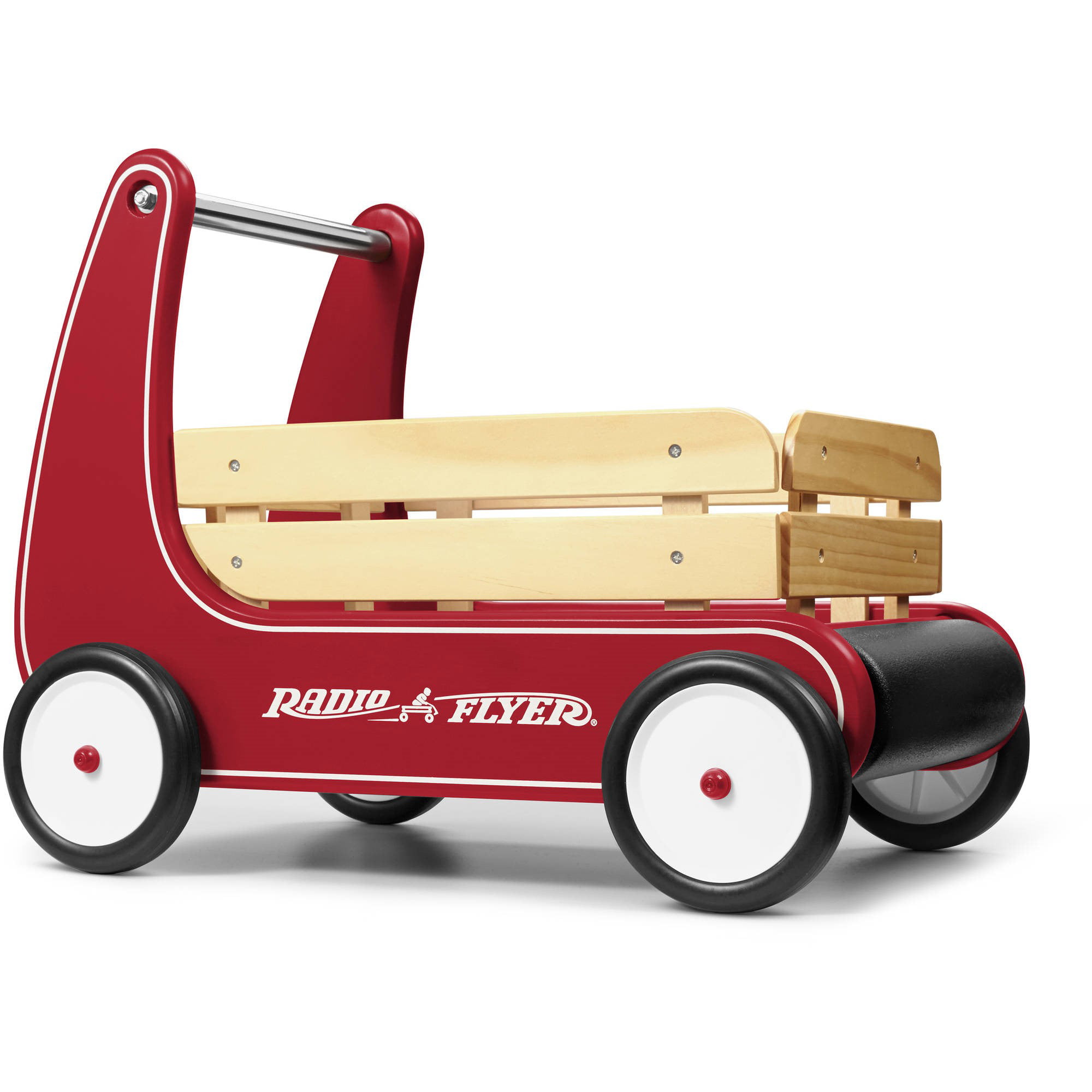 Radio Flyer. Classic Walker Wagon. Wood Push Walker. Red