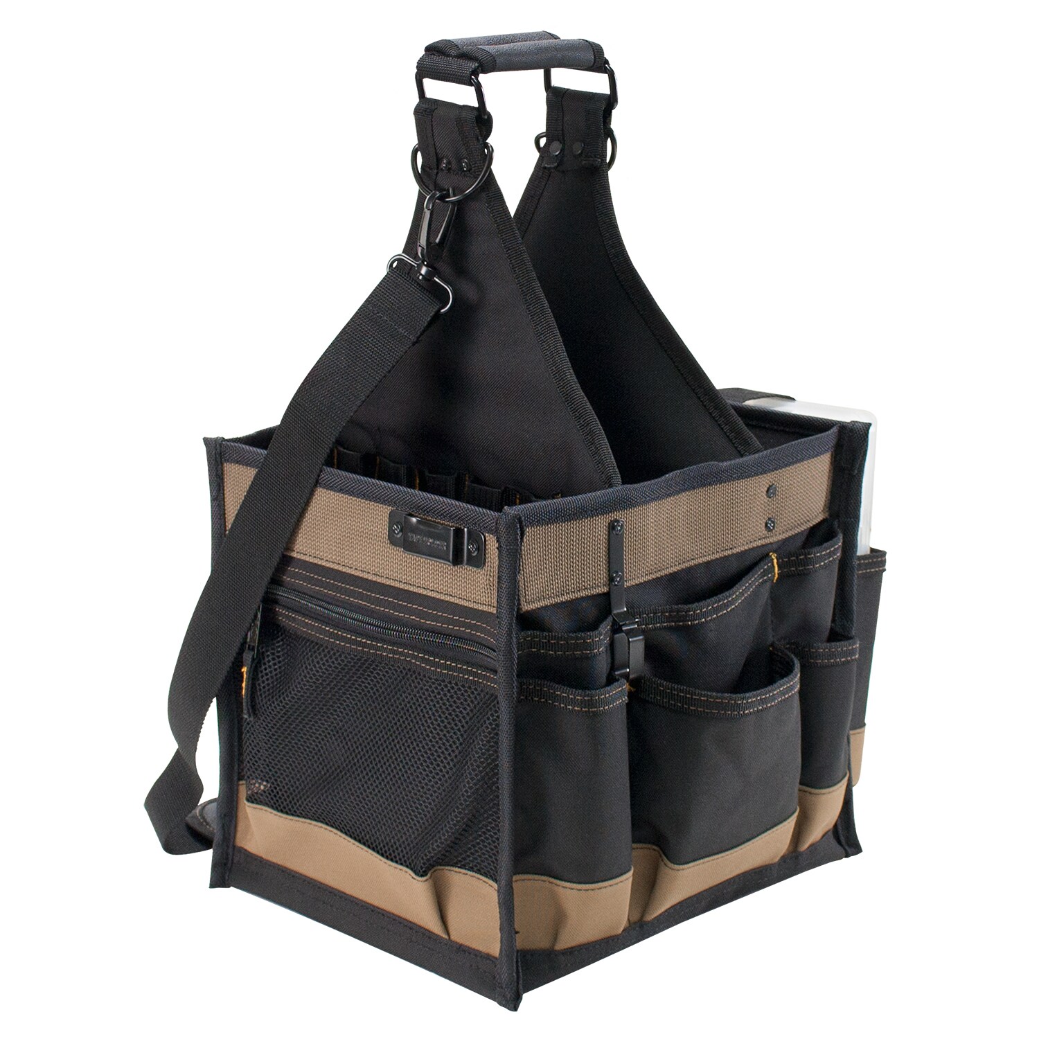 Custom LeatherCraft Black/Khaki Polyester 11-in Electrician-s Tote