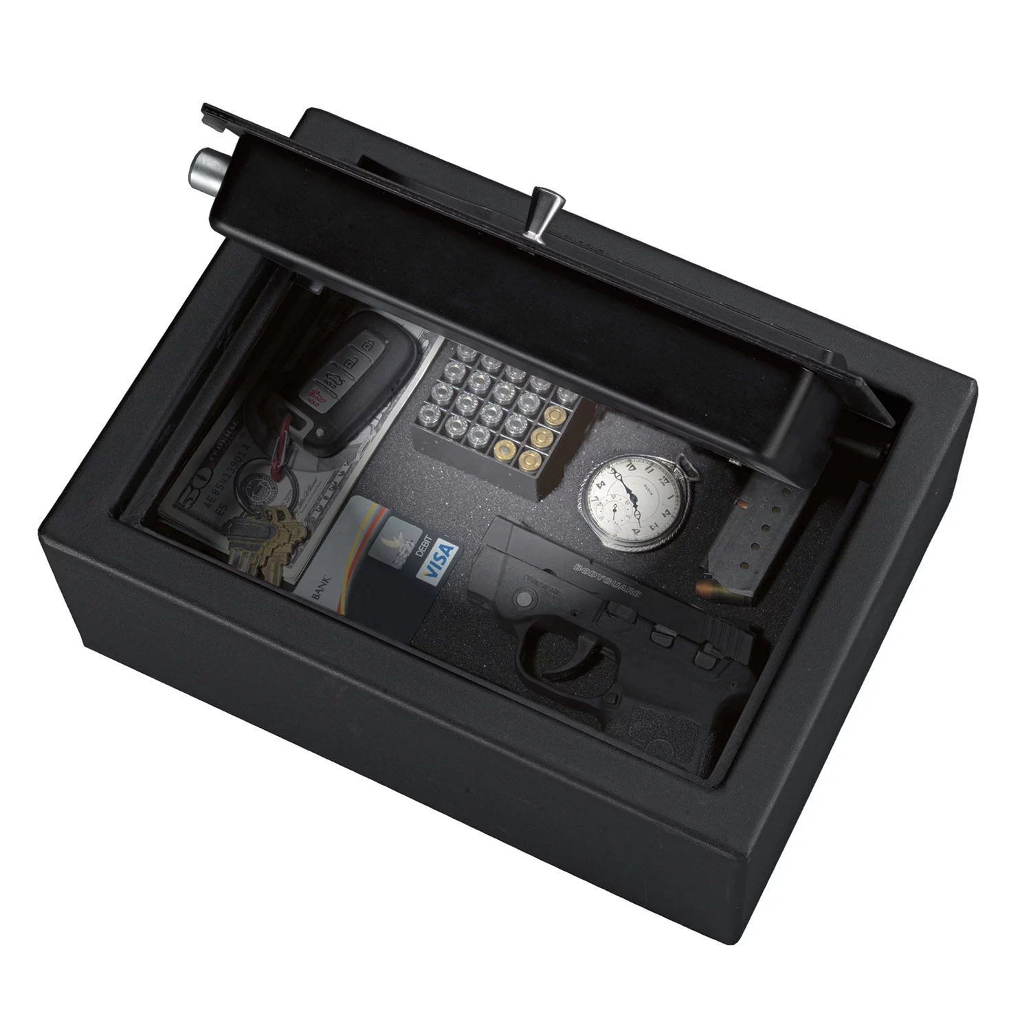 Stack-On Drawer Safe with Electronic Lock - Black