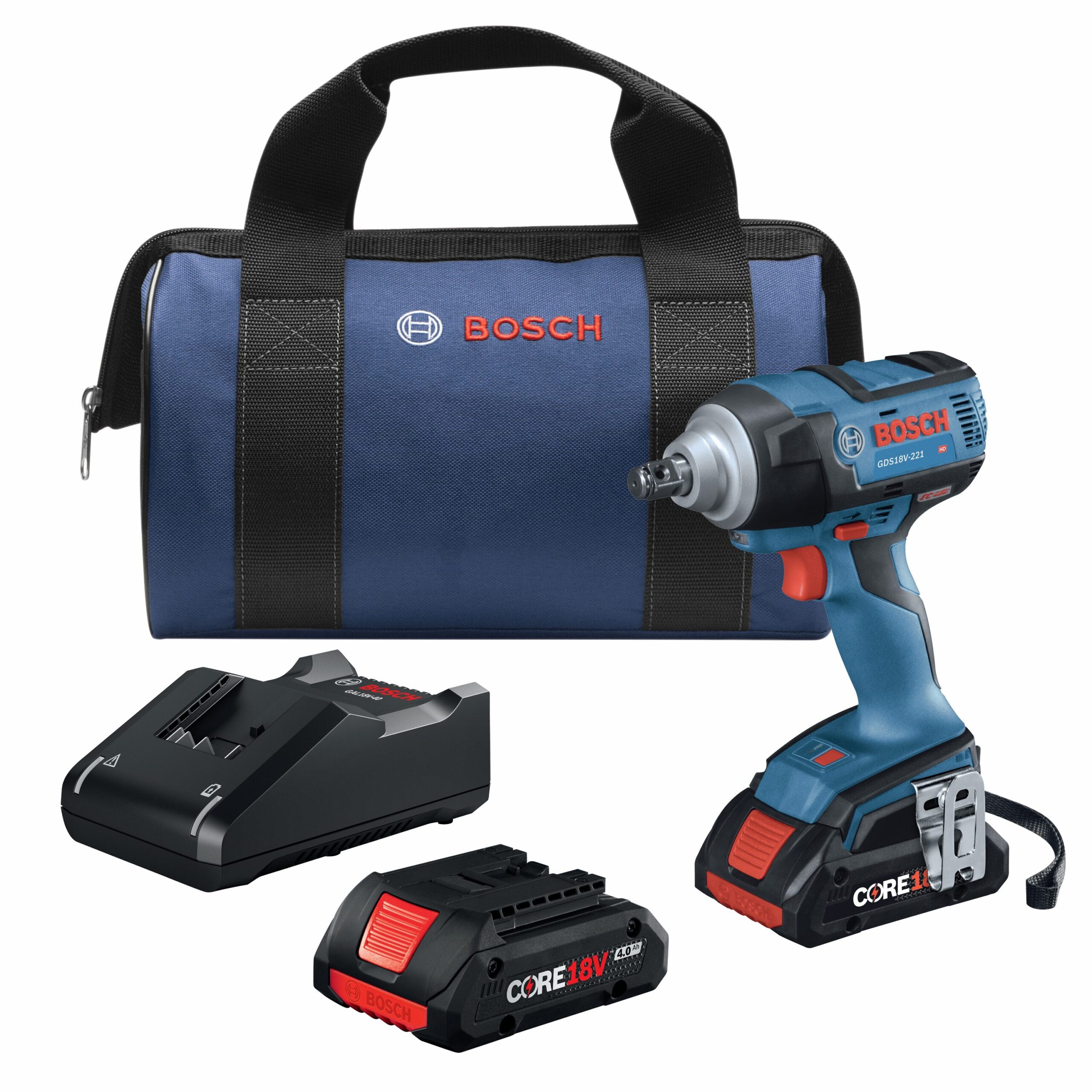 Bosch 18-volt Variable Speed Brushless 1/2-in square Drive Cordless Impact Wrench (Yes (2 Batteries)