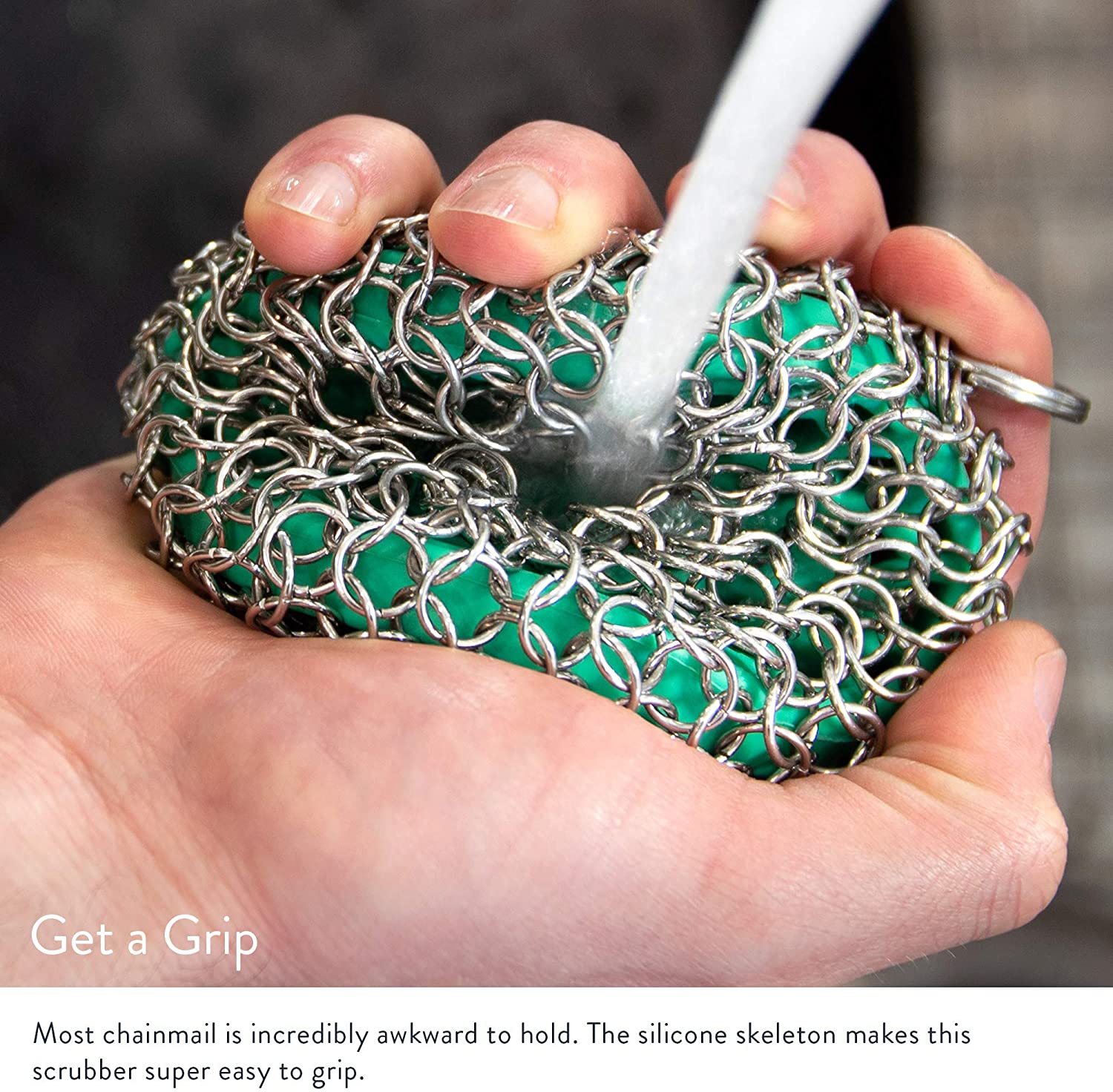 Greater Goods Chainmail Scrubber - Clean the Cast Iron Like a Pro