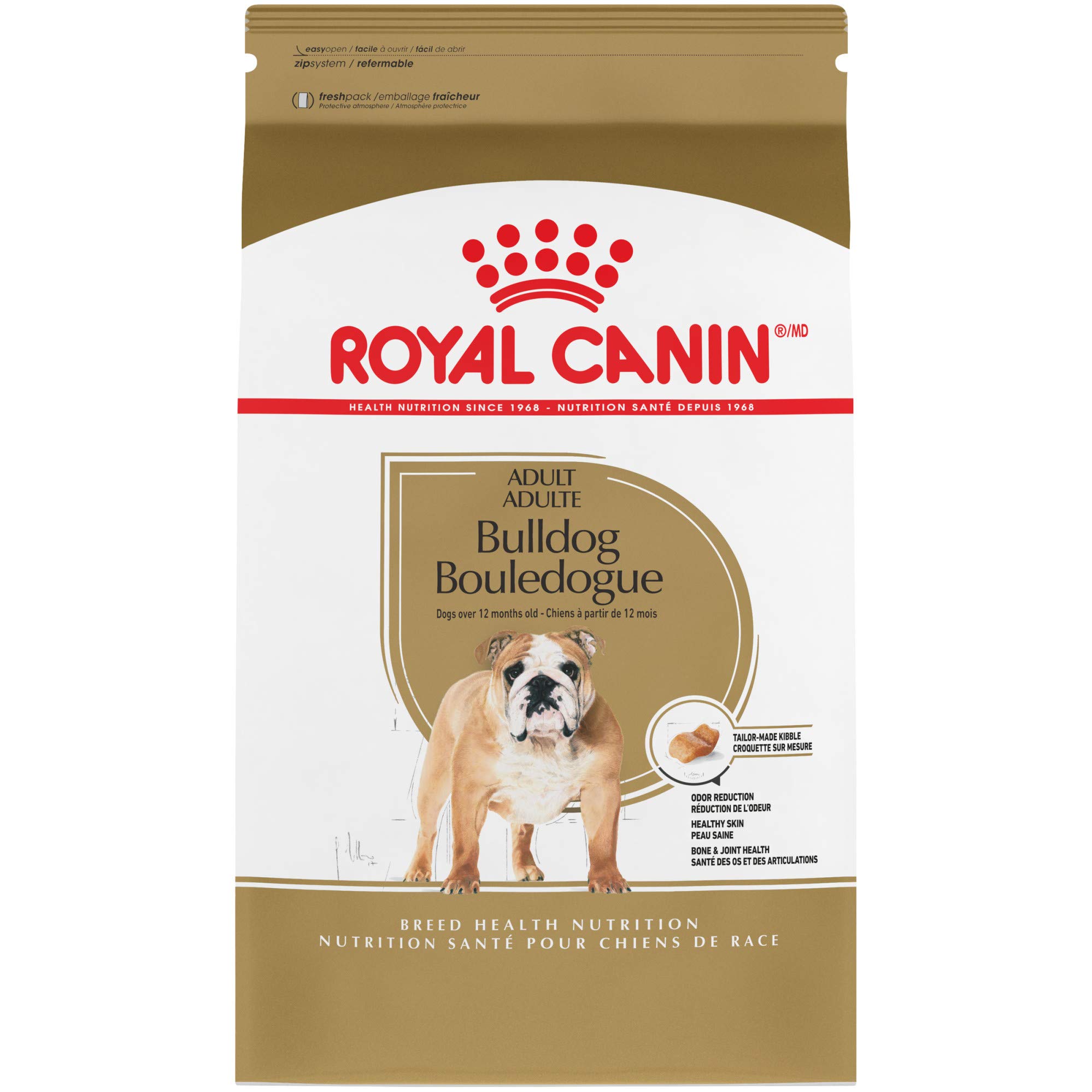 Royal Canin Bulldog Adult Dry Dog Food. 30 lb bag