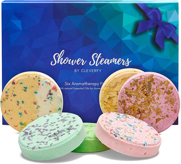 Cleverfy Shower Steamers Aromatherapy - Variety Pack of 6 Shower Bombs.