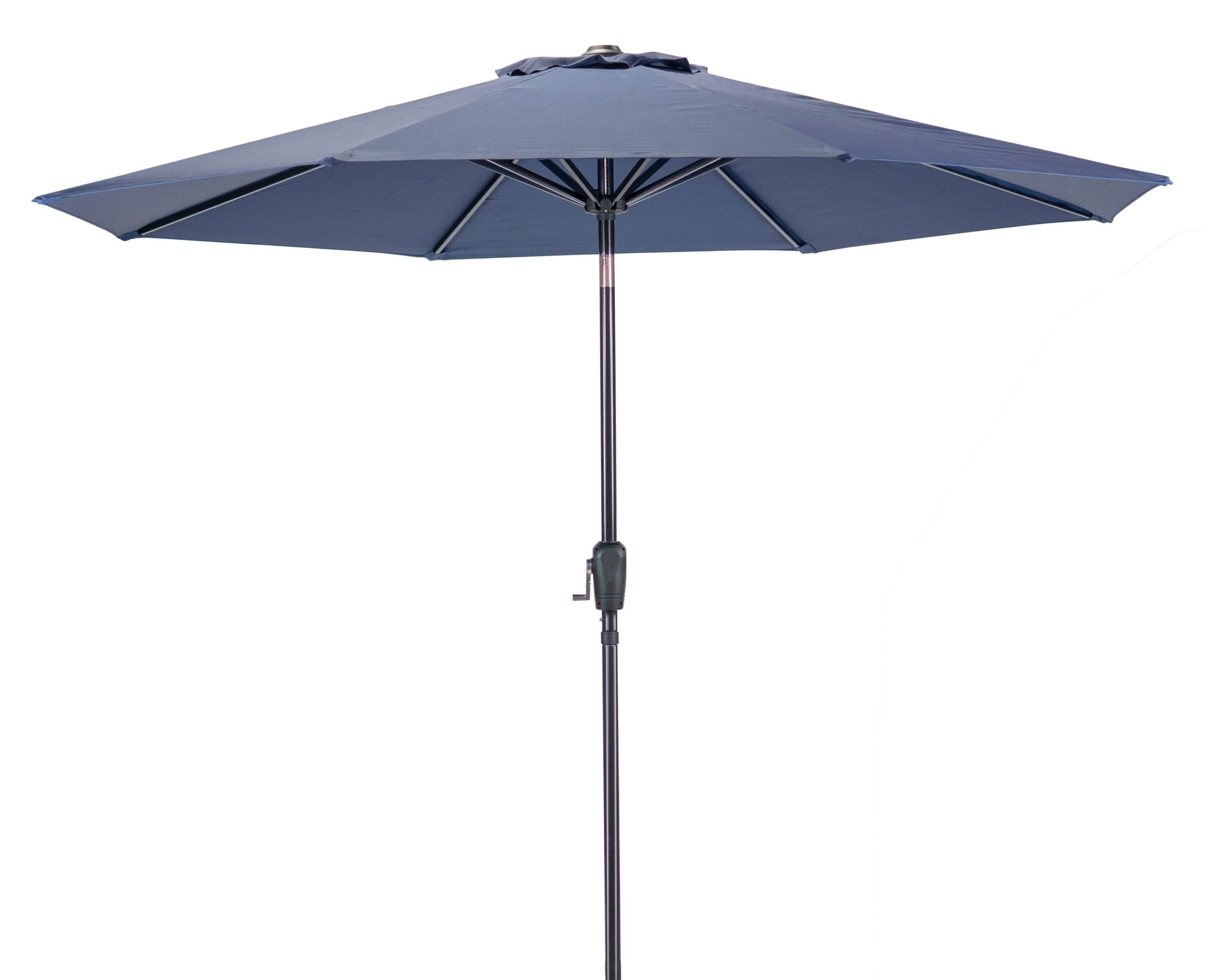 Patio Premier 8.85-ft Navy Blue Push-button Tilt Market Patio Umbrella