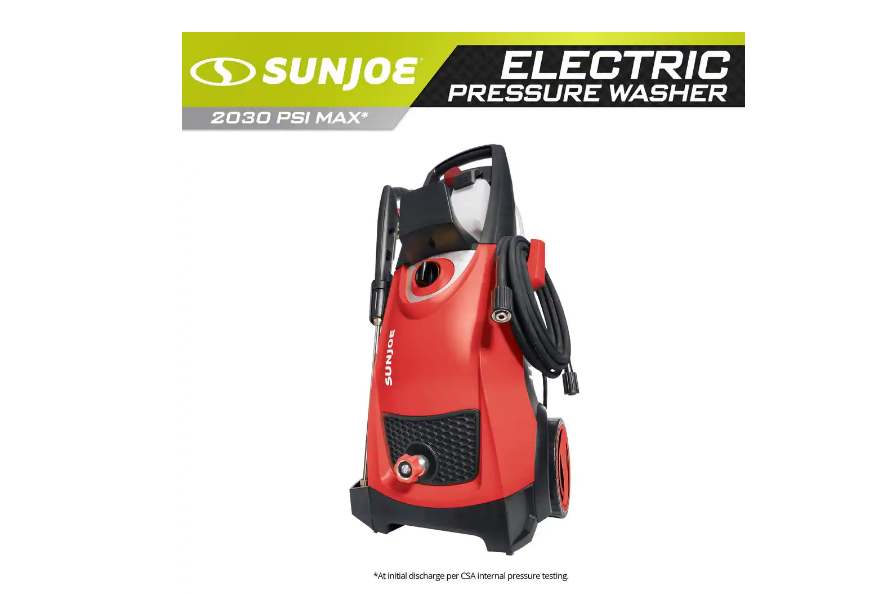 Sun Joe SPX3000 2030 MAX PSI 1.76 GPM 14.5 Amp Electric Pressure Washer. Red