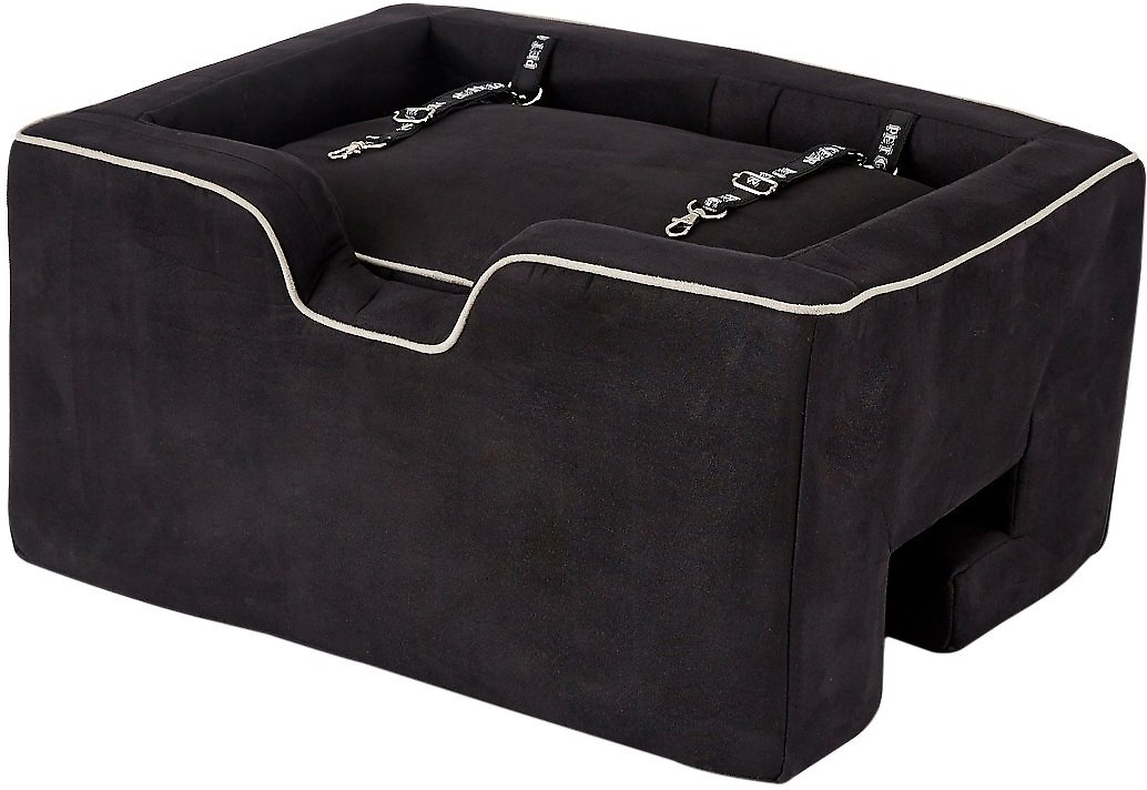 Pet Gear Large Car Booster. Removable Comfort Pillow. Safety Tether Included. Installs in Seconds. No Tools Required. Large. Black