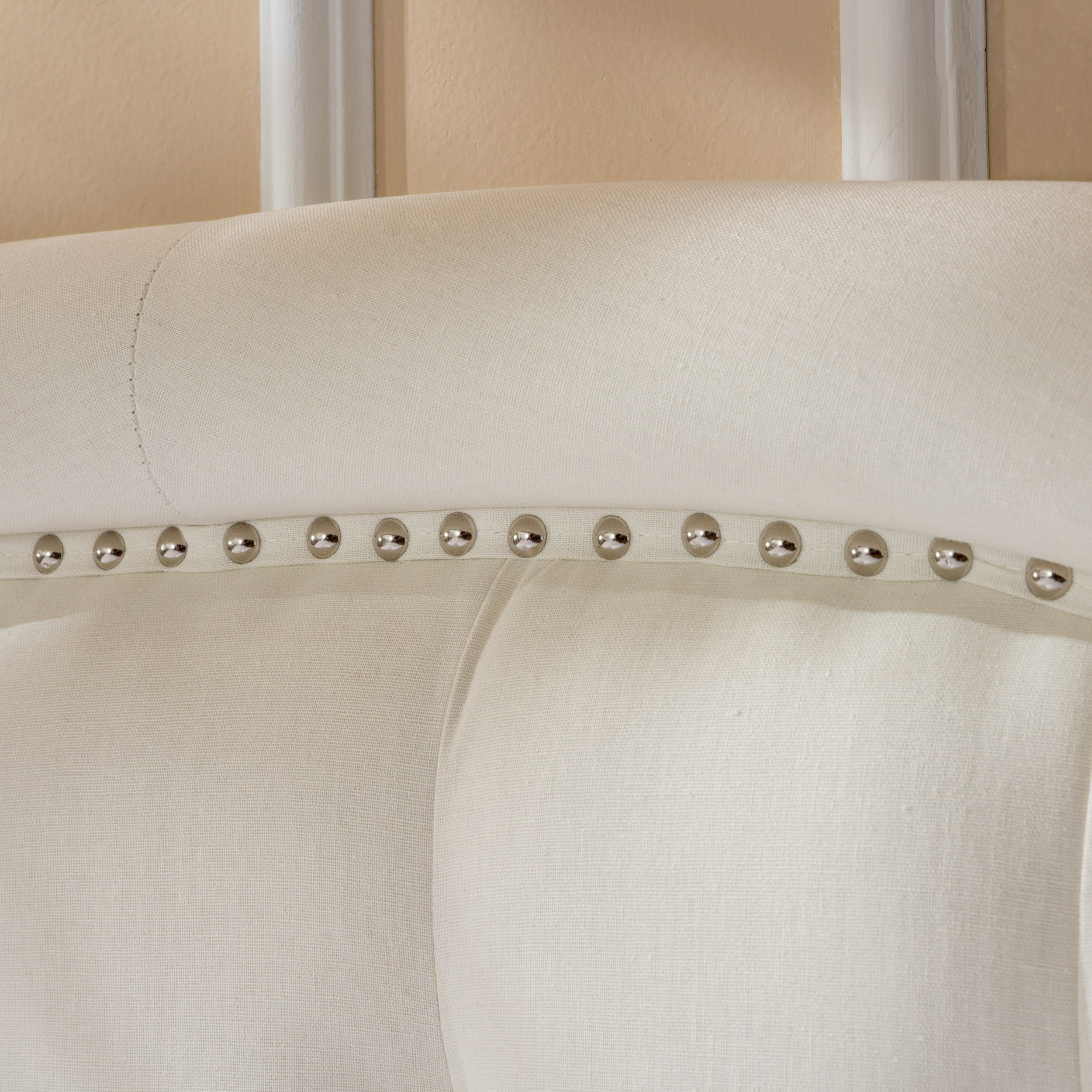 Noble House Kira Fabric Queen/Full Headboard. Ivory