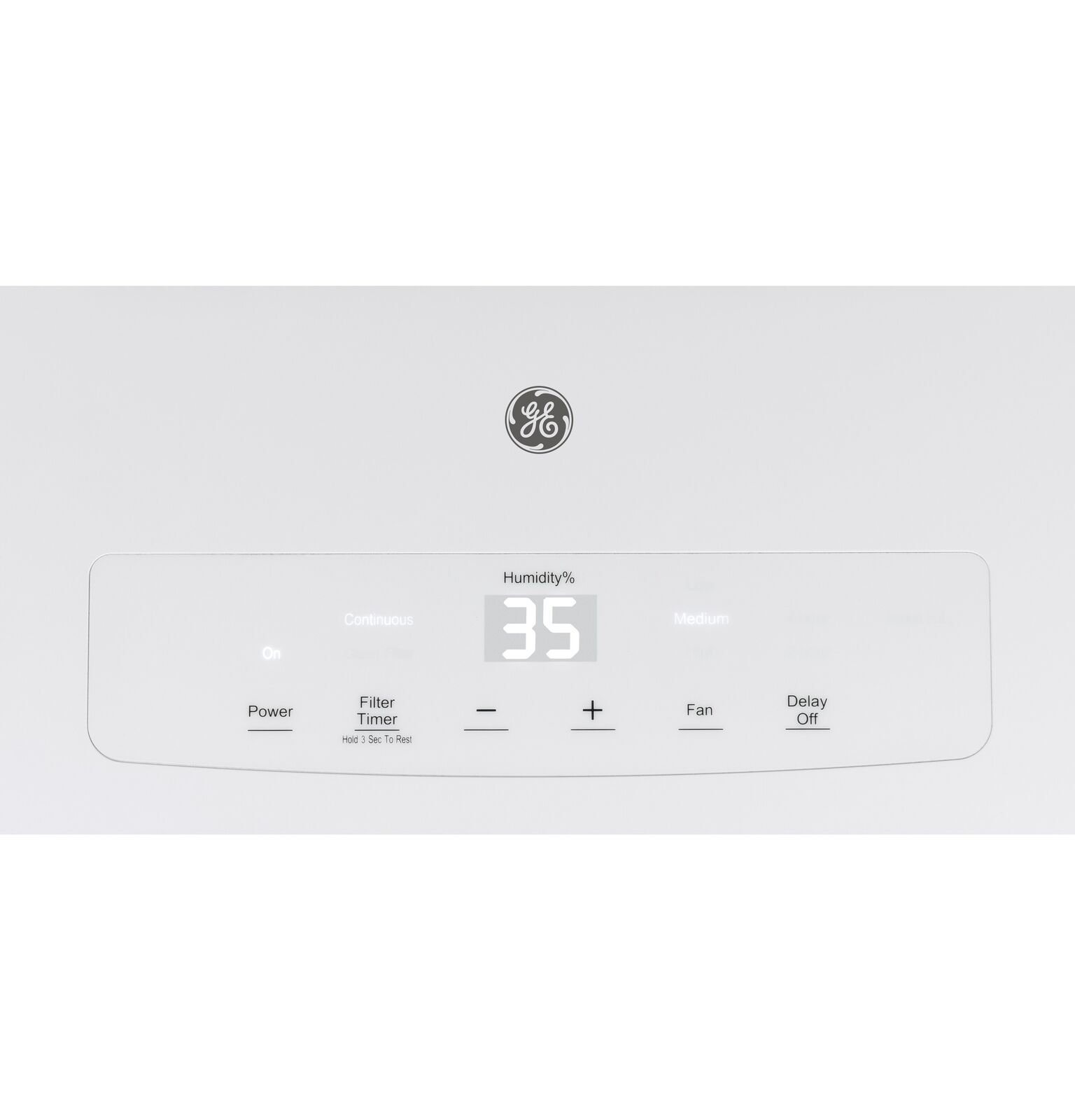 General Electric 20-Pint Portable Dehumidifier with Drain. White. Factory Reconditioned