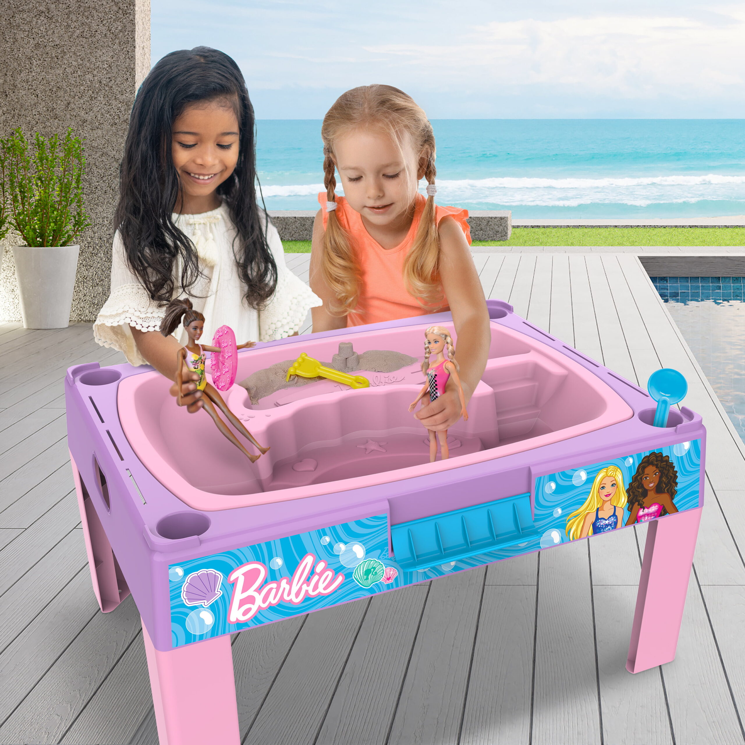 Barbie Beach and Waves Playset. Playset for Children. Glossy Pink. Ages 3+ (Caucasian Doll)