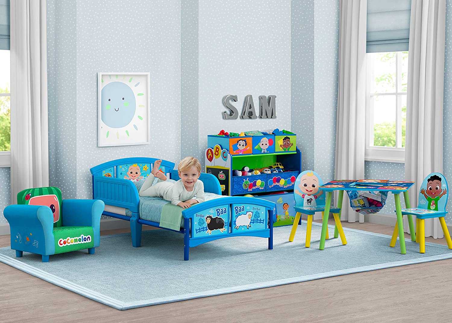 Delta Children Plastic Toddler Bed. CoComelon