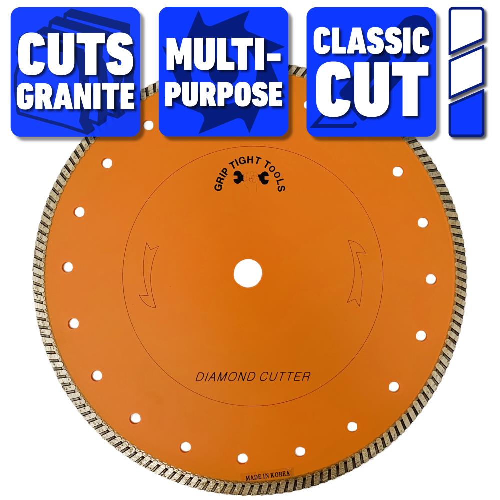 Grip Tight Tools Classic 10-in Wet/Dry Turbo Rim Diamond Saw Blade