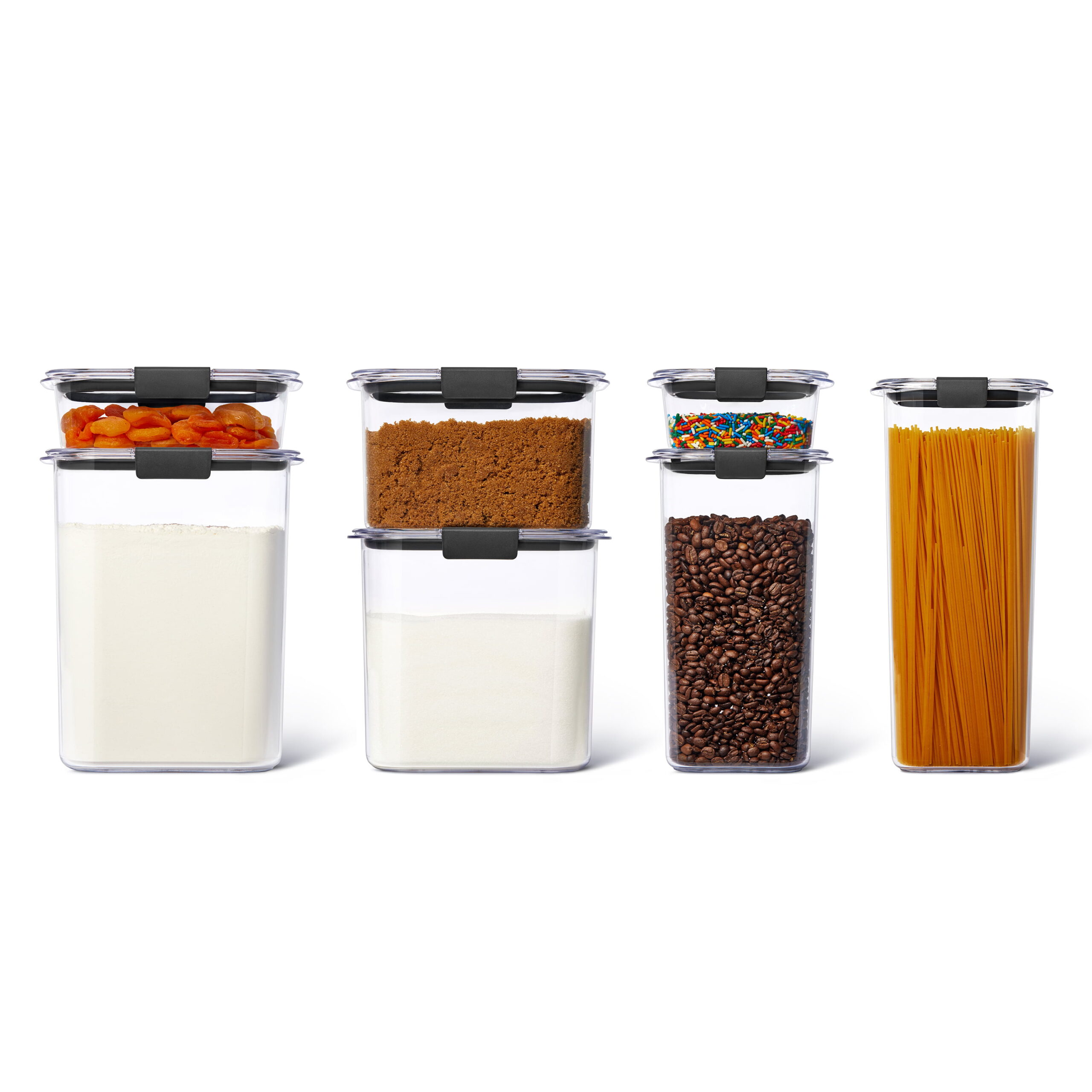Rubbermaid Brilliance Tritan Set of 7 Pantry Storage Containers. Airtight Lids
