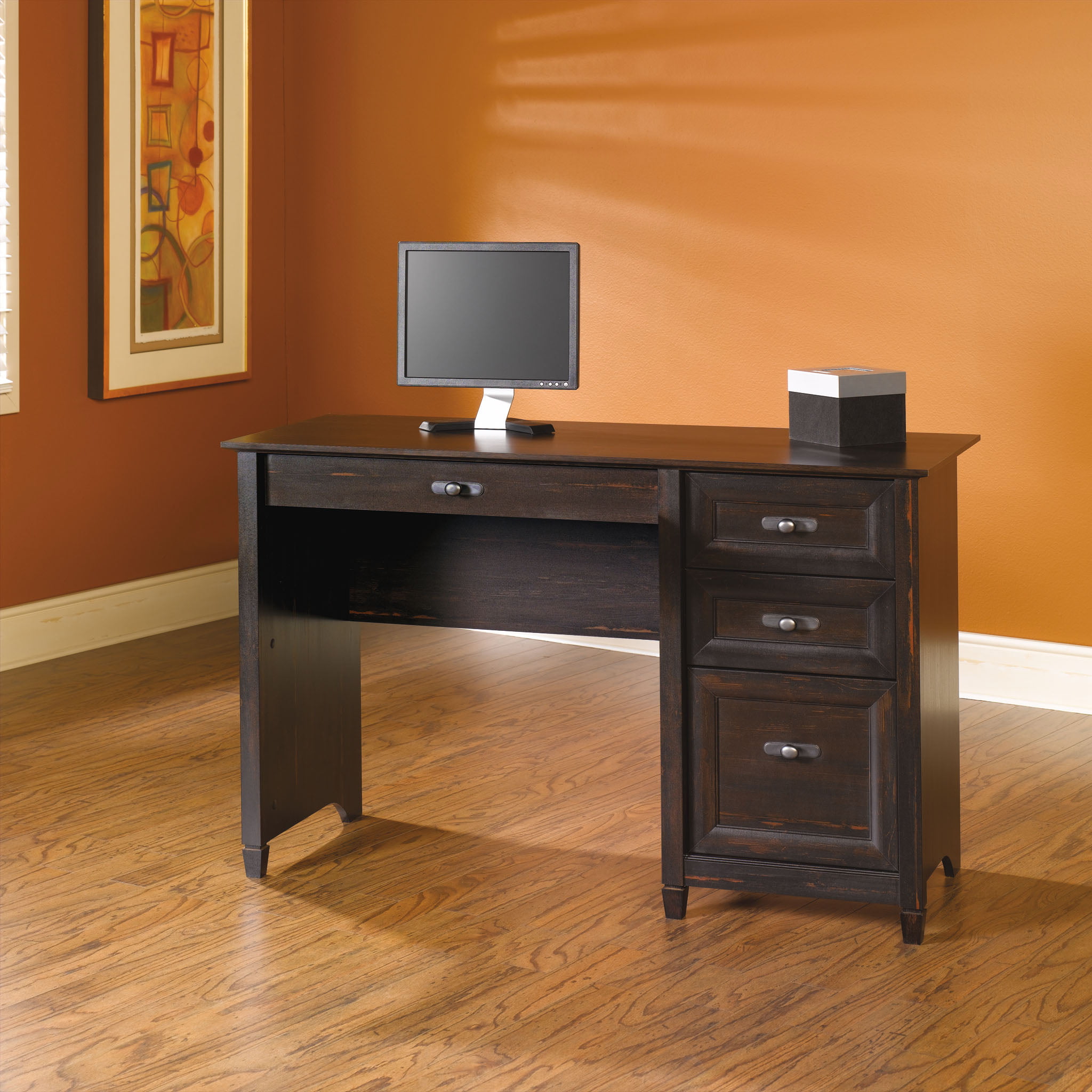 Sauder New Cottage Desk. Antiqued Black Paint Finish