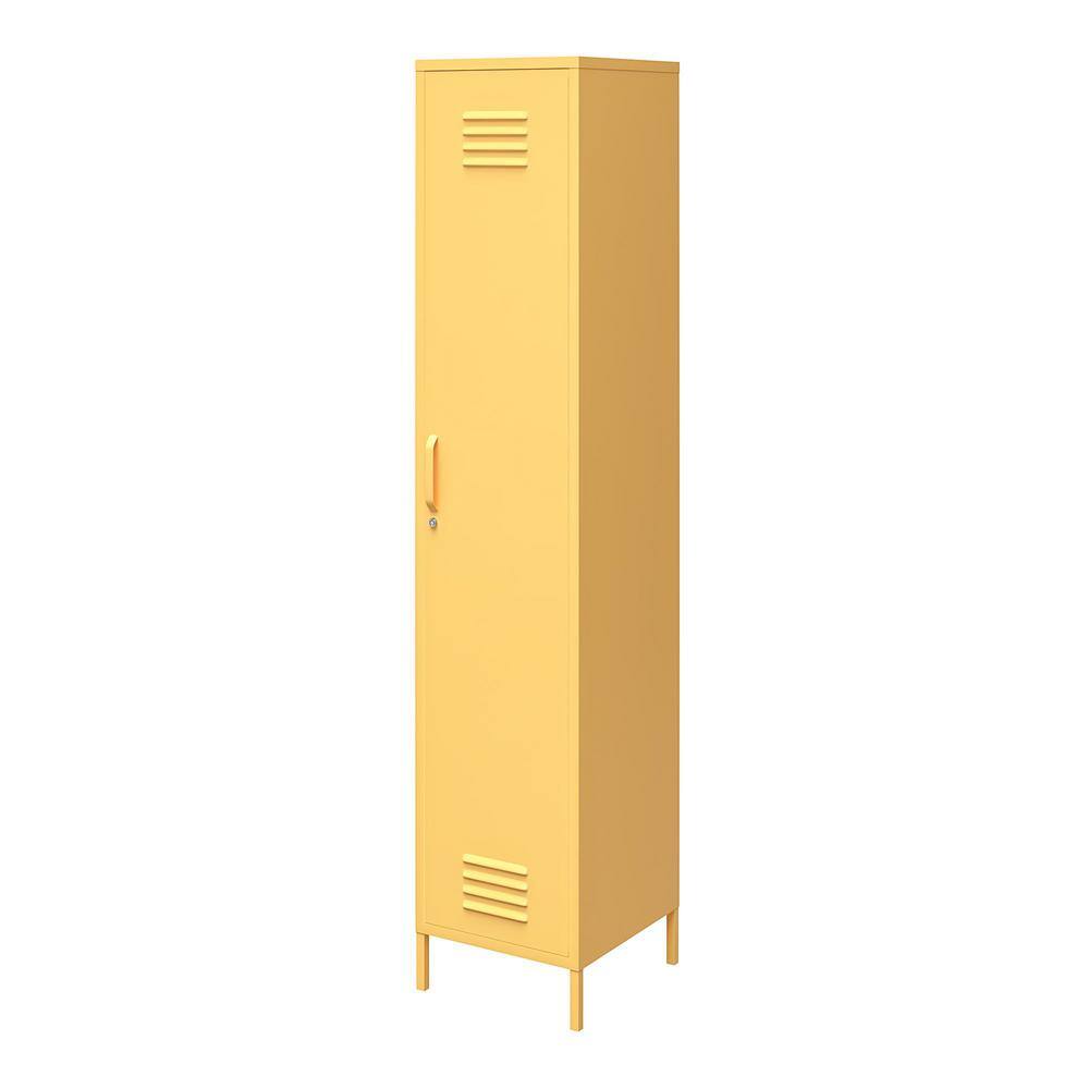 Novogratz 5244814COM Cache Single Metal Locker Storage Cabinet in Yellow
