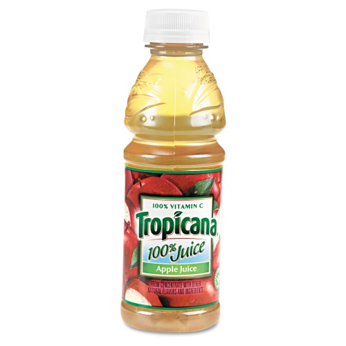 Tropicana 57178 100% Juice. Apple. 10oz Bottle. 24/Carton