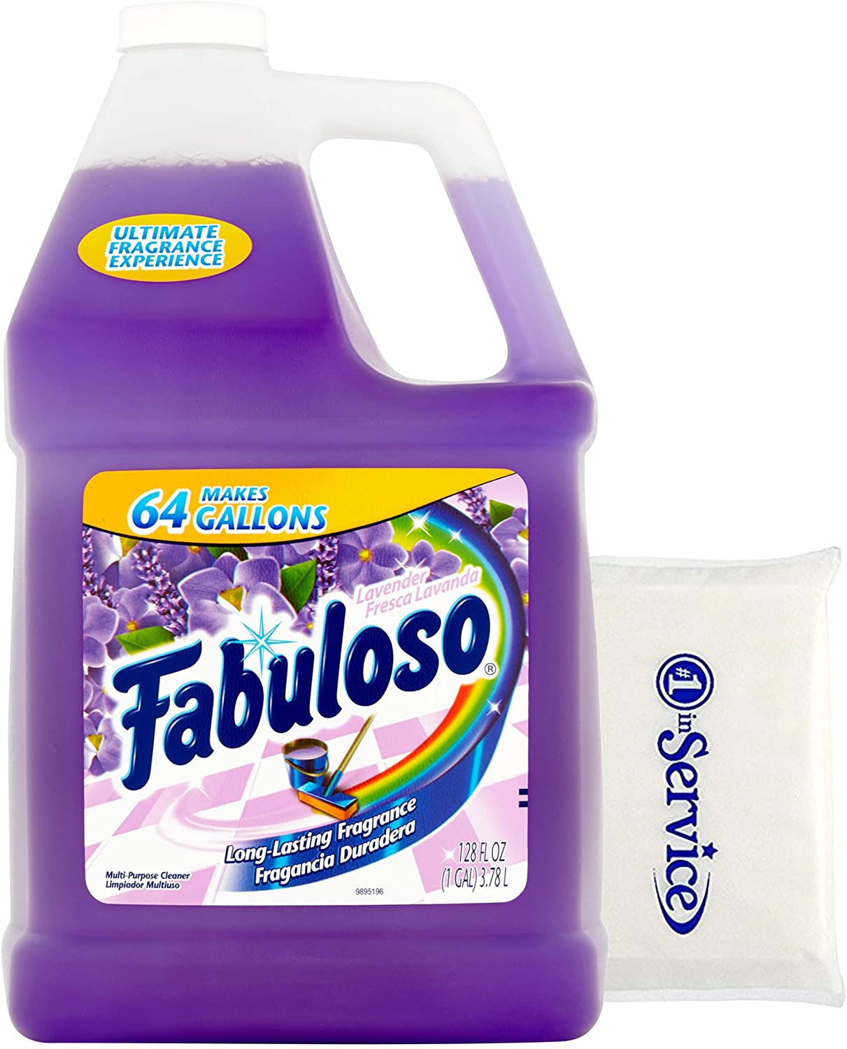 Fabuloso Makes 64 Gallons Lavender Purple Liquid Floor Cleaner Refill + 1 Wallet Tissue