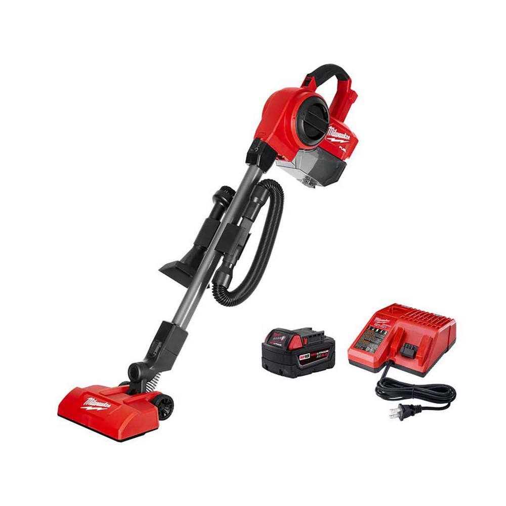 Milwaukee 0940-20-48-59-1850 M18 FUEL 18-Volt Lithium-Ion Brushless .25 Gal. Cordless Jobsite Vacuum with 5.0 Ah Battery and Charger