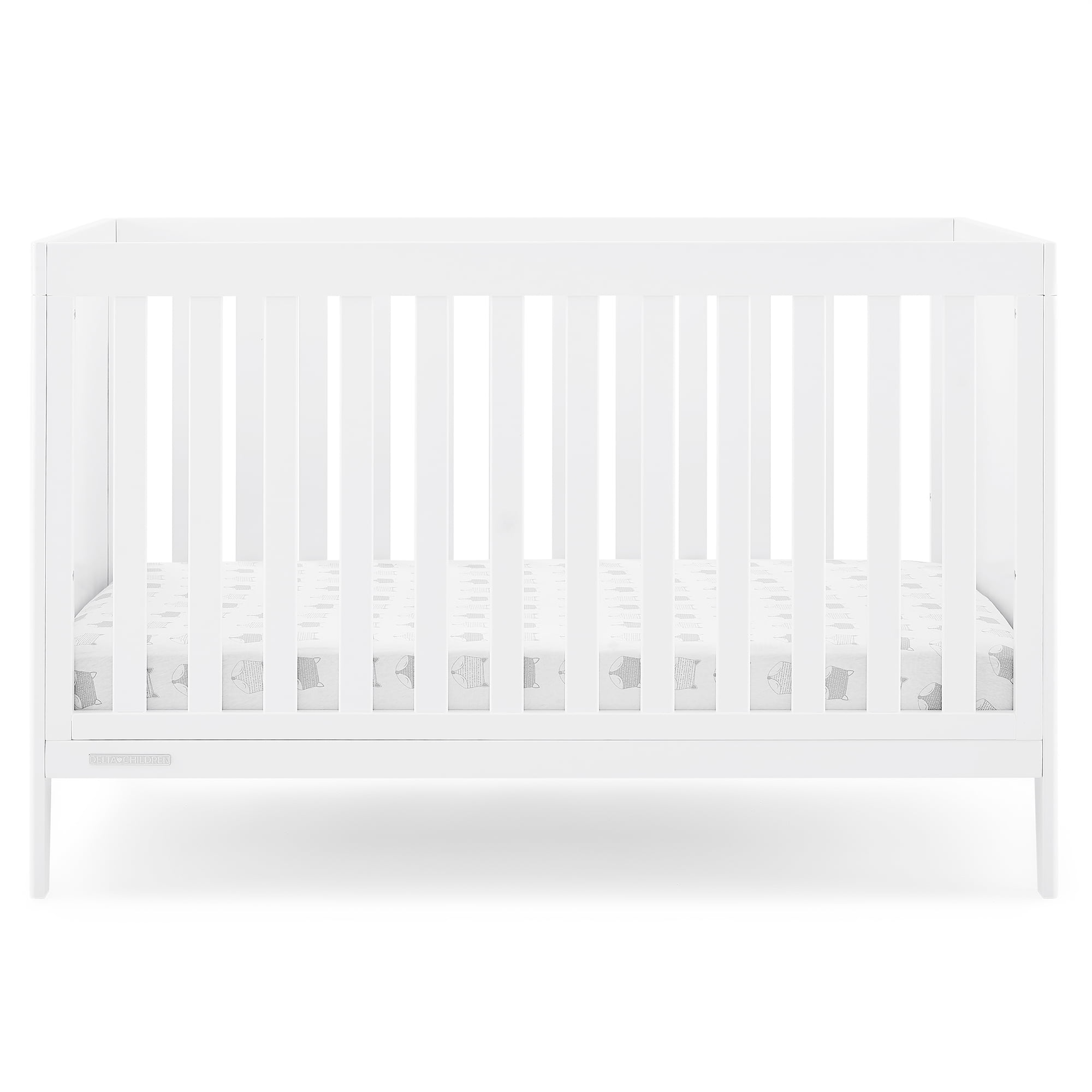 Delta Children Hayes 4-in-1 Convertible Baby Crib - Greenguard Gold Certified. Bianca White