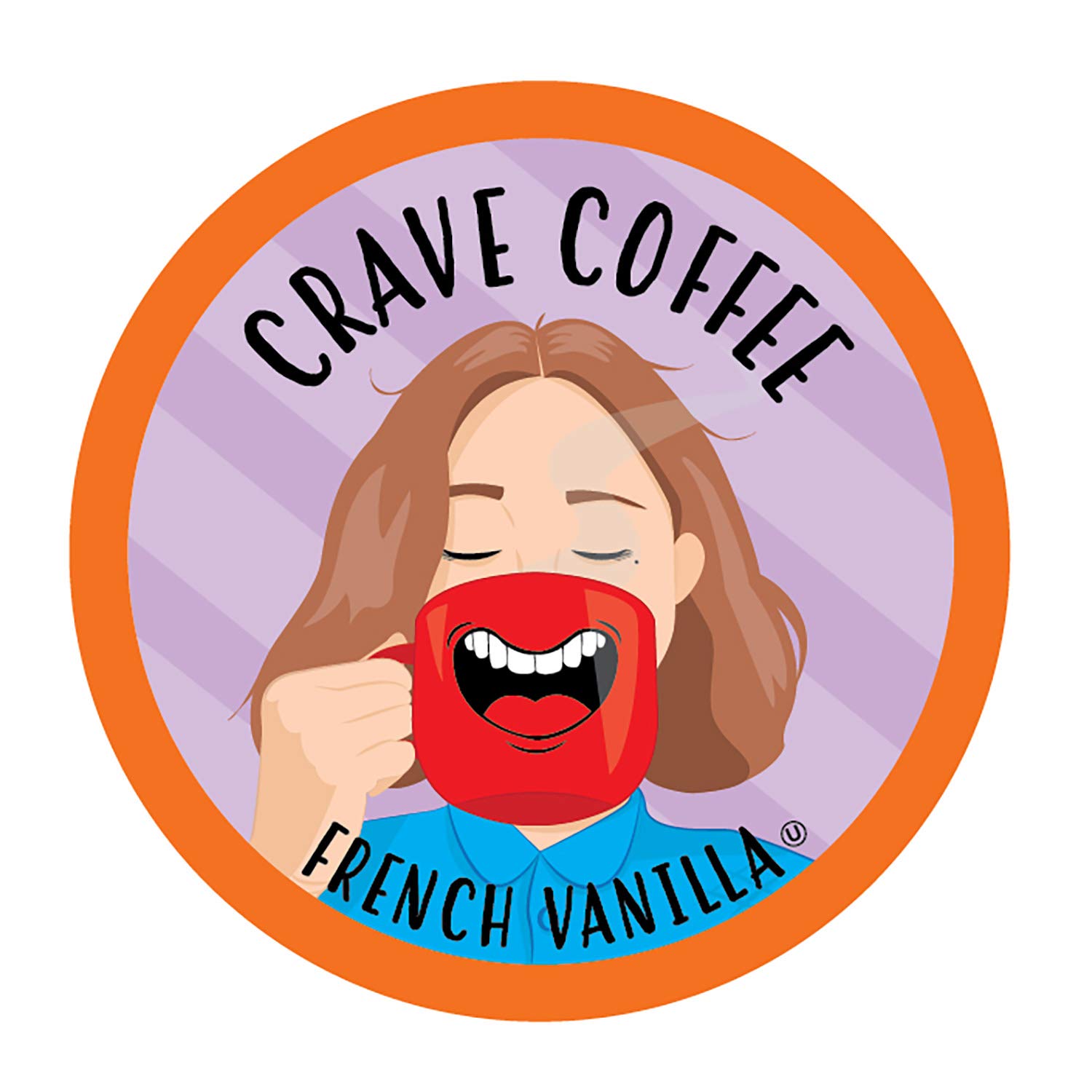 Crave Beverages Flavored Coffee Pods. Compatible with 2.0 K-Cup Brewers. French Vanilla. 100 Count