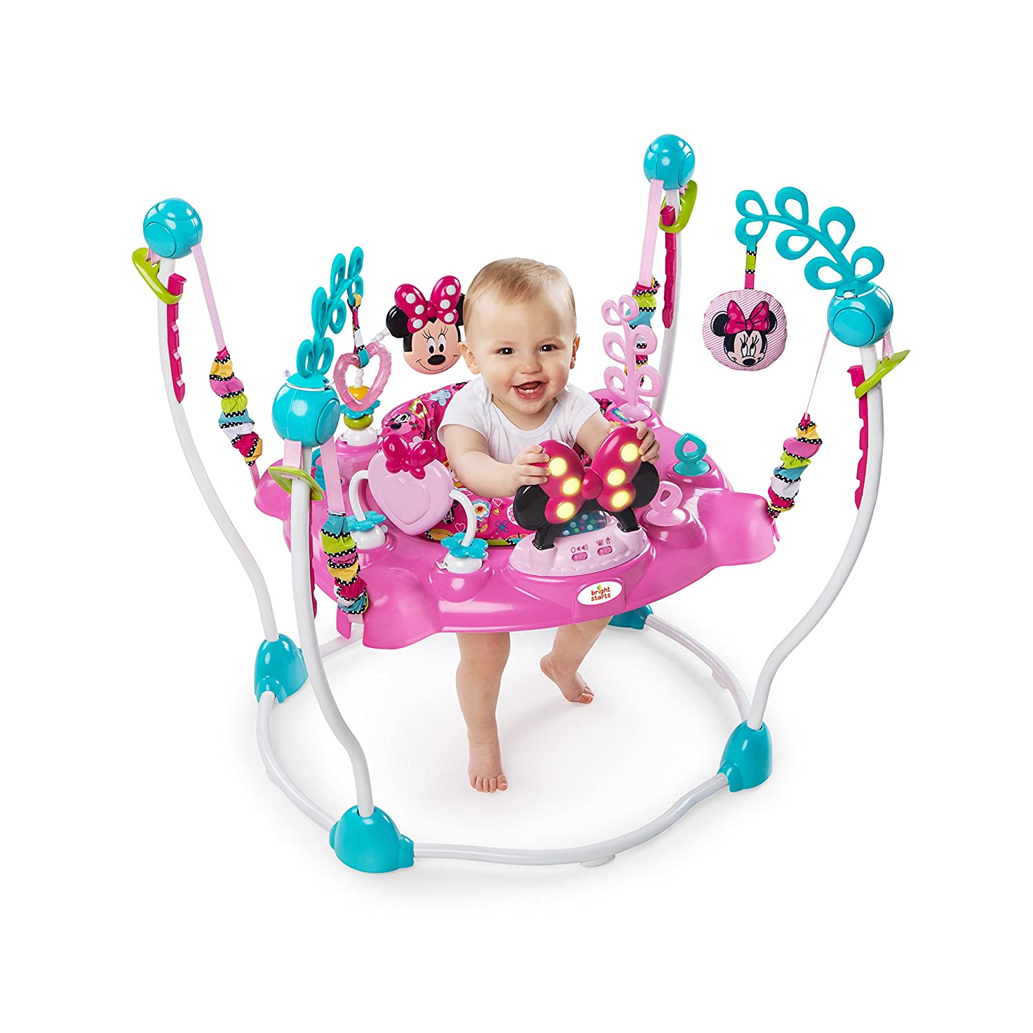 Bright Starts Disney Baby MINNIE MOUSE PeekABoo Activity Jumper with Lights and Melodies. Ages 6 months +