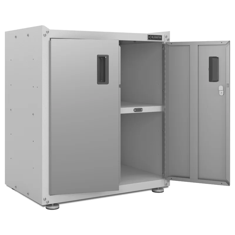 Gladiator GAGB28FVEW Ready-to-Assemble Steel Freestanding Garage Cabinet in White (28 in. W x 31 in. H x 18 in. D)