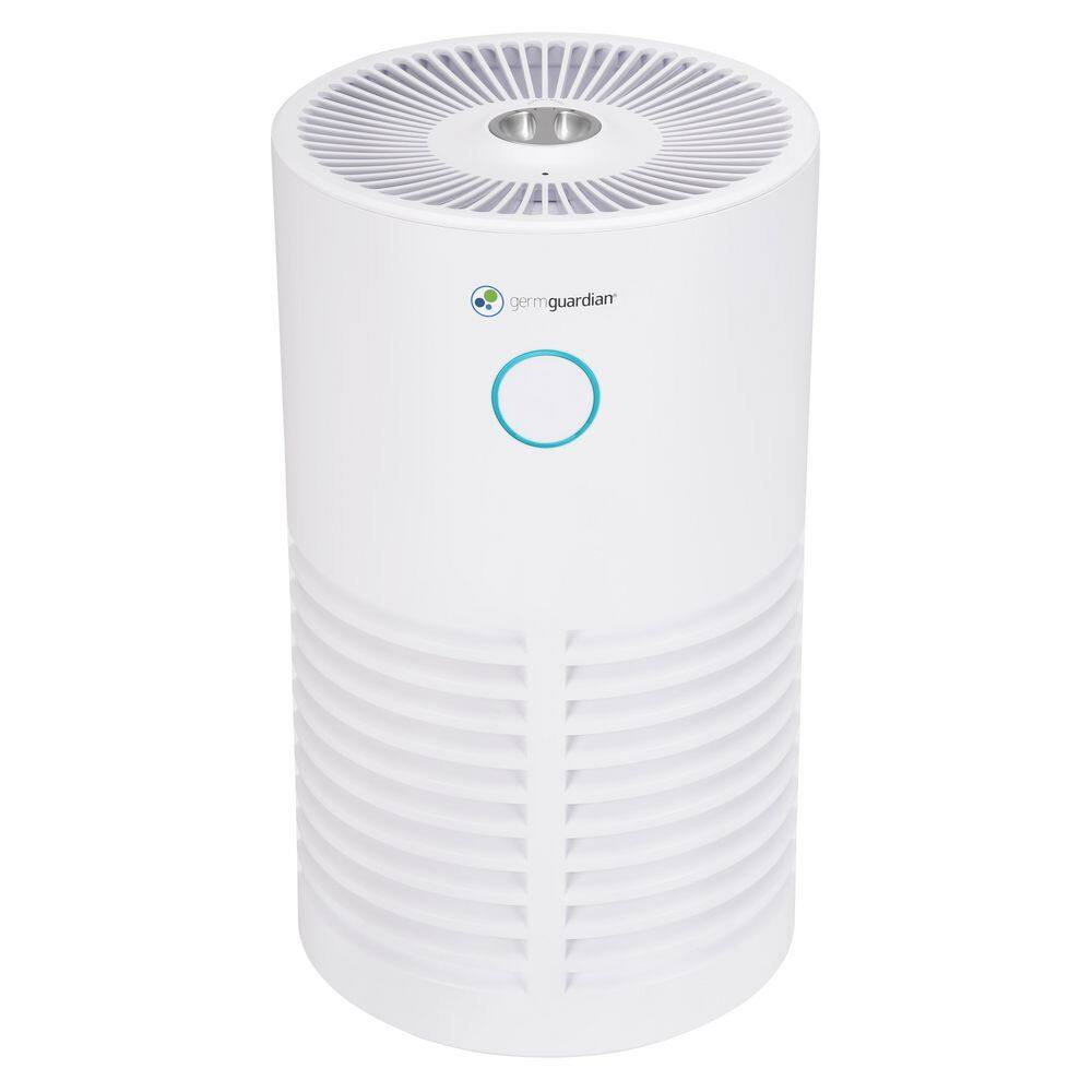 GermGuardian AC4711W 360° 4-in-1 Air Purifier with HEPA Filter. UV Sanitizer for Medium Rooms up to 150 Sq. Ft.. White