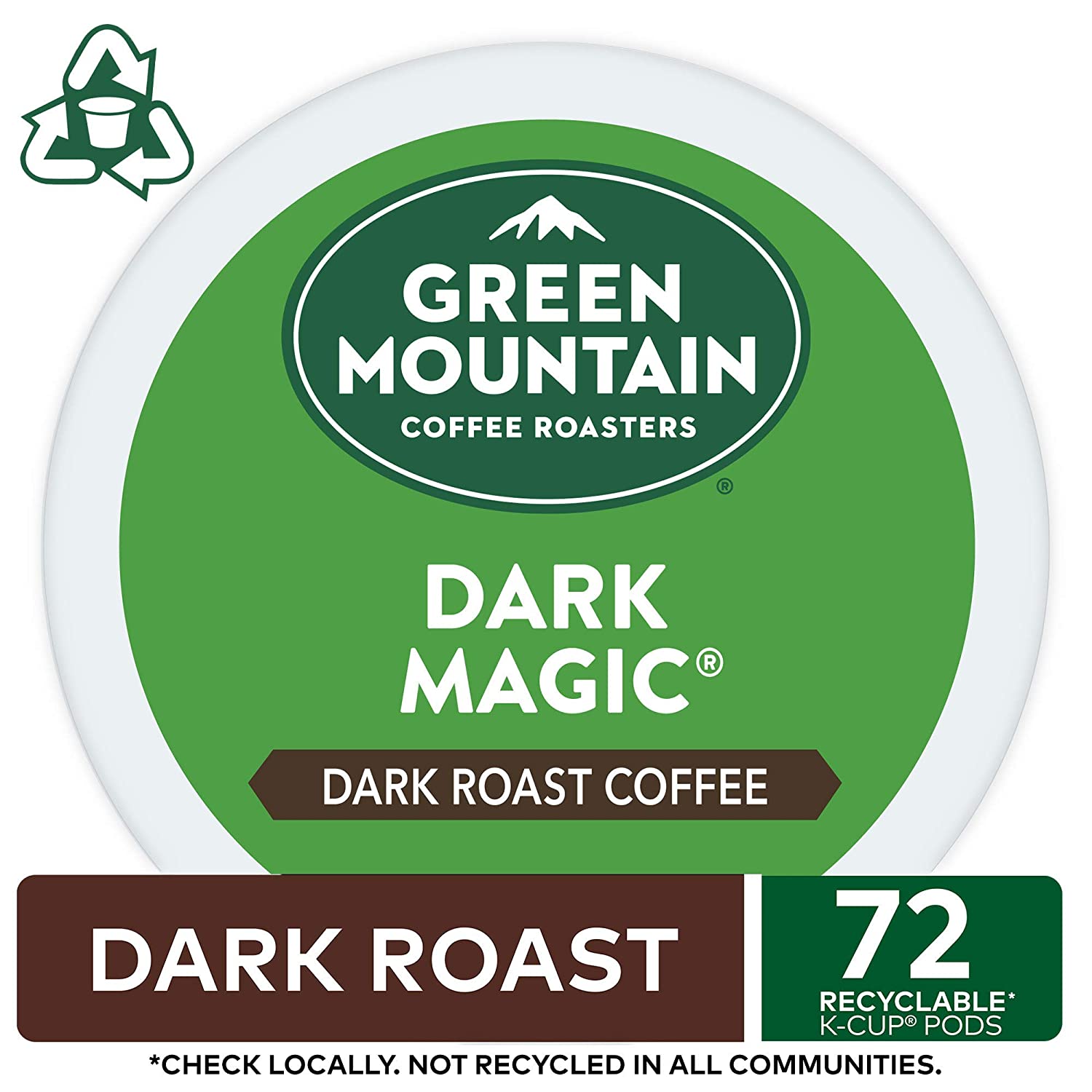 Green Mountain Coffee Roasters Dark Magic. Single-Serve Keurig K-Cup Pods. Dark Roast Coffee Pods. 12 Count (Pack of 6)