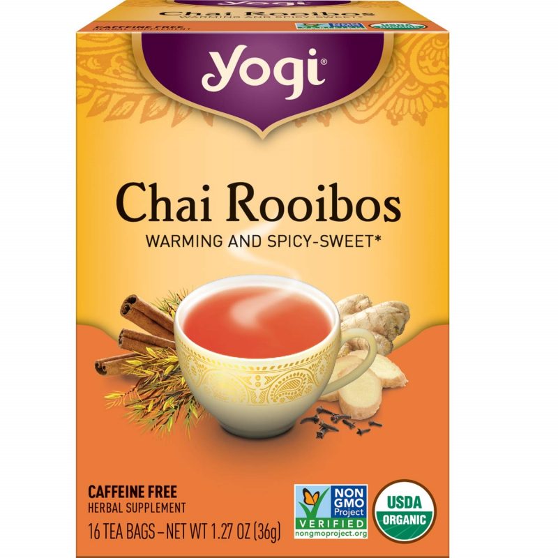 Yogi Tea Chai Rooibos. 6 Pack. Warming and Spicy Sweet. 96 Tea Bags