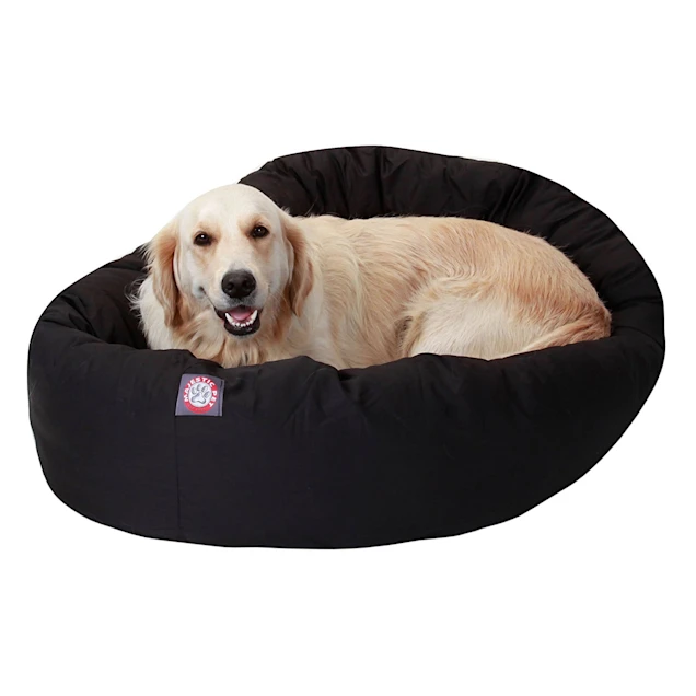 Majestic Pet Black Bagel Dog Bed. 40″ L x 29″ W
