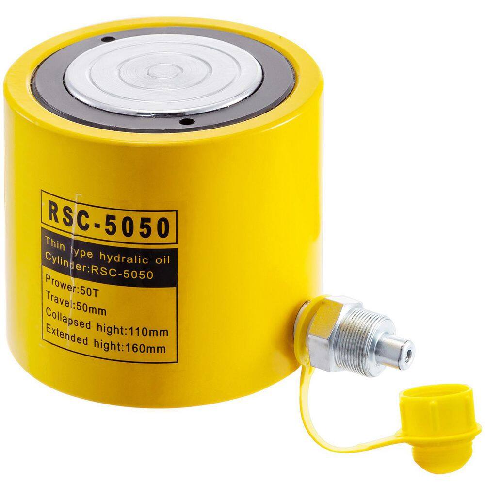 VEVOR  50-Ton 2 in. Stroke Hydraulic Cylinder Jack Solid Single Acting Hydraulic Ram Cylinder 50 mm Hydraulic Lifting Cylinders