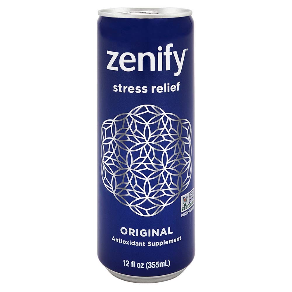 Zenify Zero Sugar All Natural Sparkling Calming Stress Relief Beverage. Original (Pack of 12)