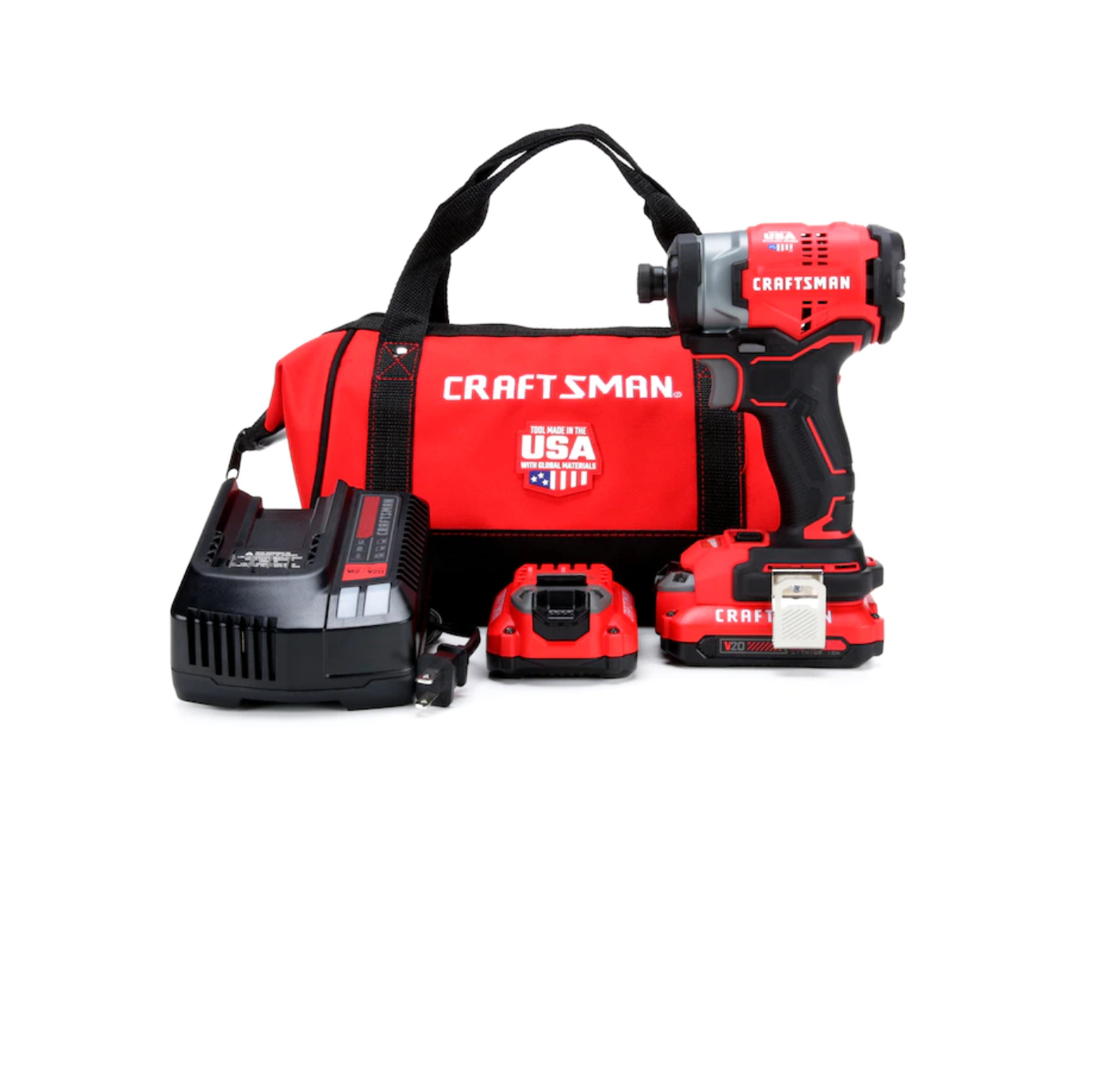 CRAFTSMAN CMCF820D2 V20 20-volt Max Variable Speed Brushless Cordless Impact Driver (2-Batteries Included)