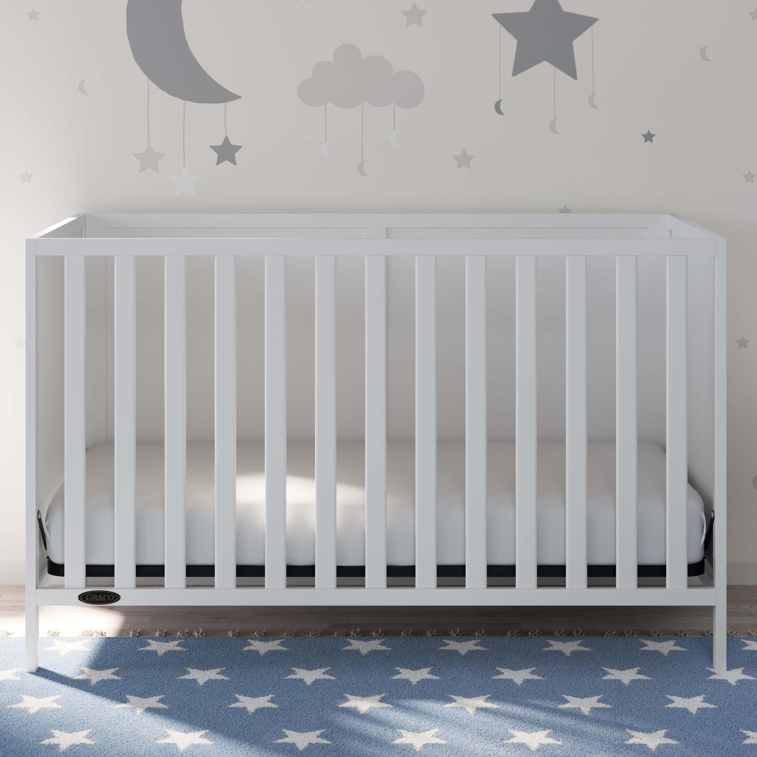 Graco Theo 3-in-1 Convertible Baby Crib. White