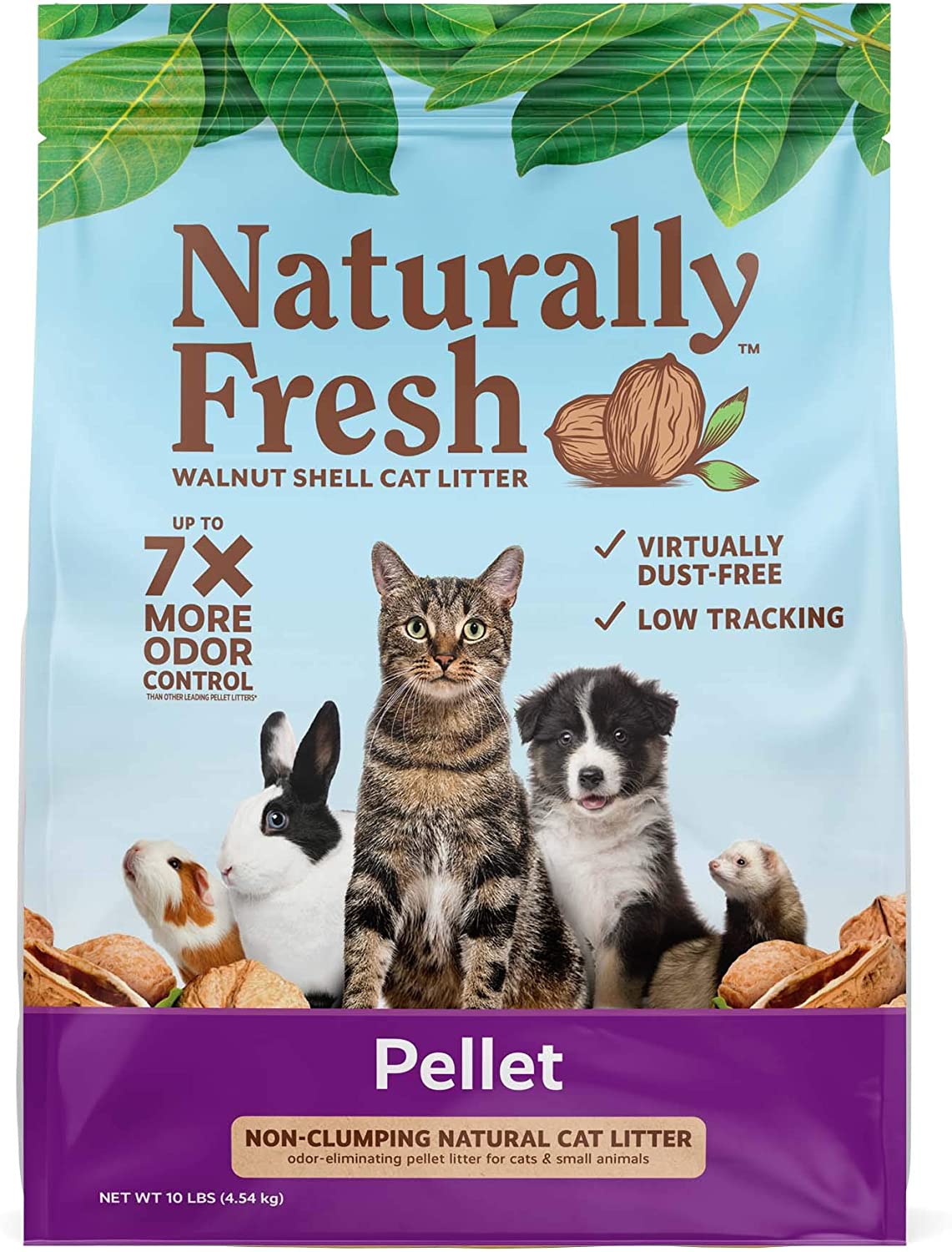 Naturally Fresh Pellet Formula Unscented Non-clumping Walnut Cat Litter. 10 Ibs – 26 lbs.