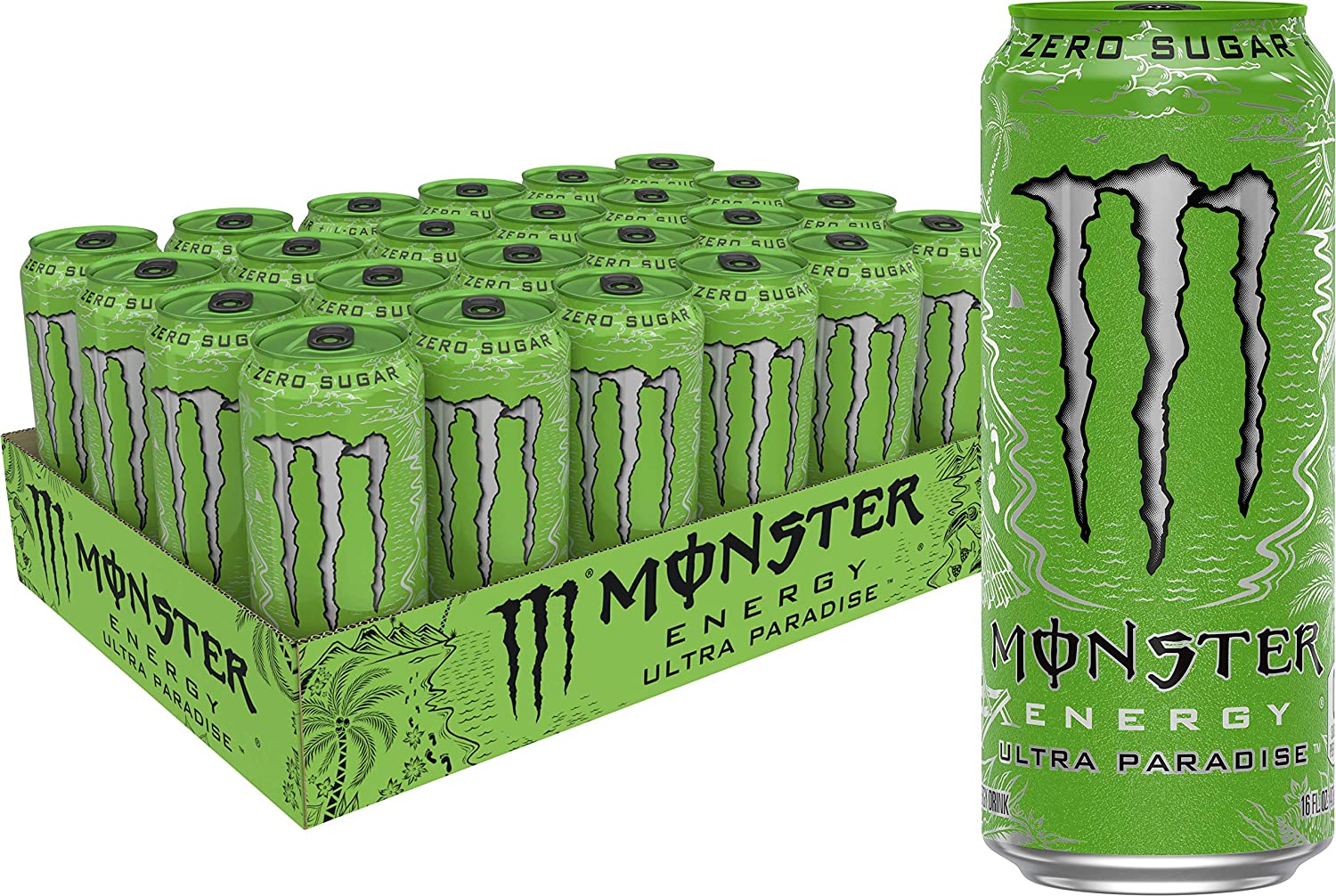 Monster Energy Ultra Paradise. Sugar Free Energy Drink. 16 Ounce (Pack of 24)
