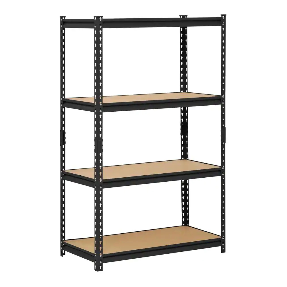 Muscle Rack 5-Tier Heavy Duty Steel Garage Storage Shelving Unit in Black (48 in. W x 72 in. H x 24 in. D)