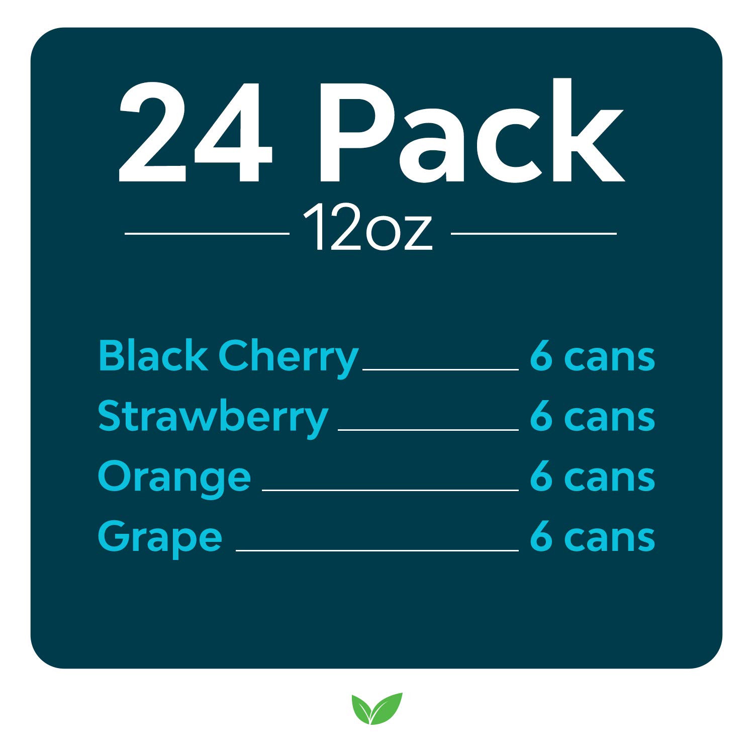 Zevia Zero Calorie Soda. Fruity Variety Pack. 12 Ounce Cans (Pack of 24)