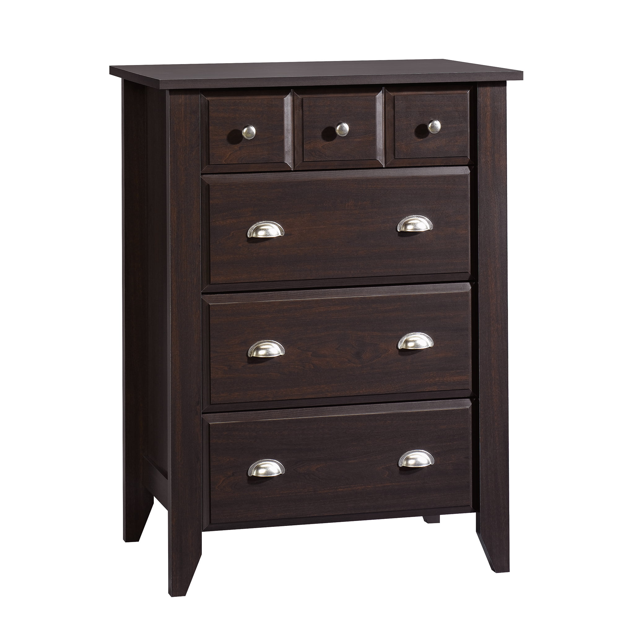 Sauder Shoal Creek 4-Drawer Chest. Jamocha Wood Finish