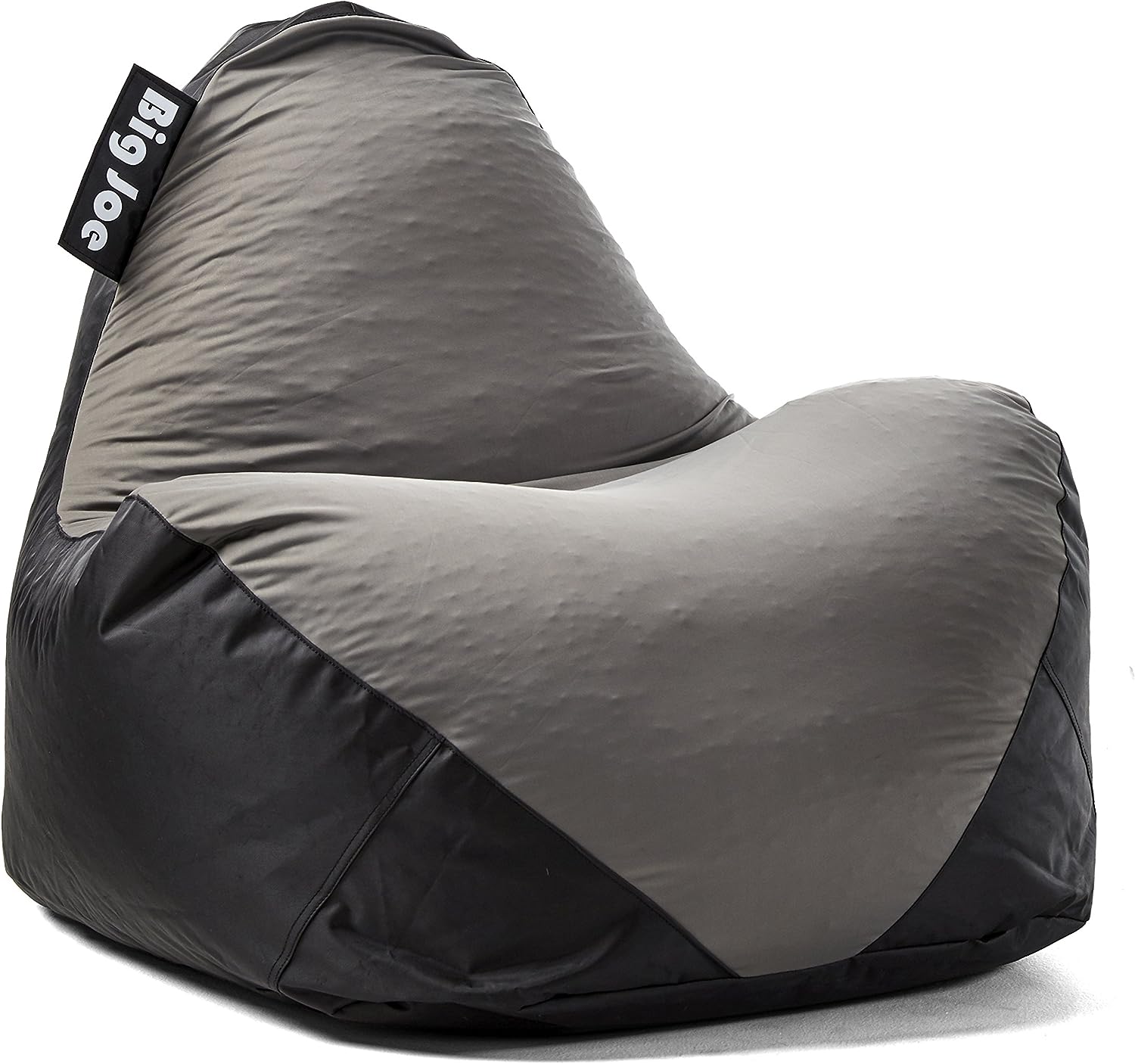Big Joe Warp Bean Bag Chair. Grey/Black Spandex and Smartmax. Durable Polyester Nylon Blend. 2.5 feet