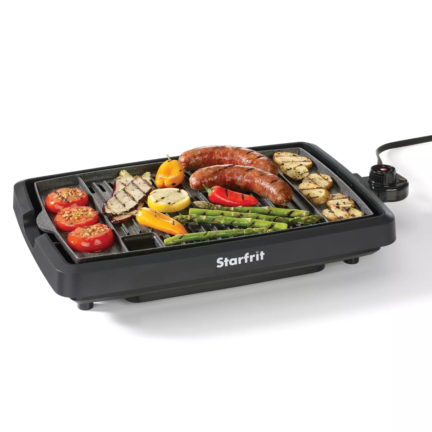 Starfrit The Rock Electric Indoor Smokeless BBQ Grill. Black